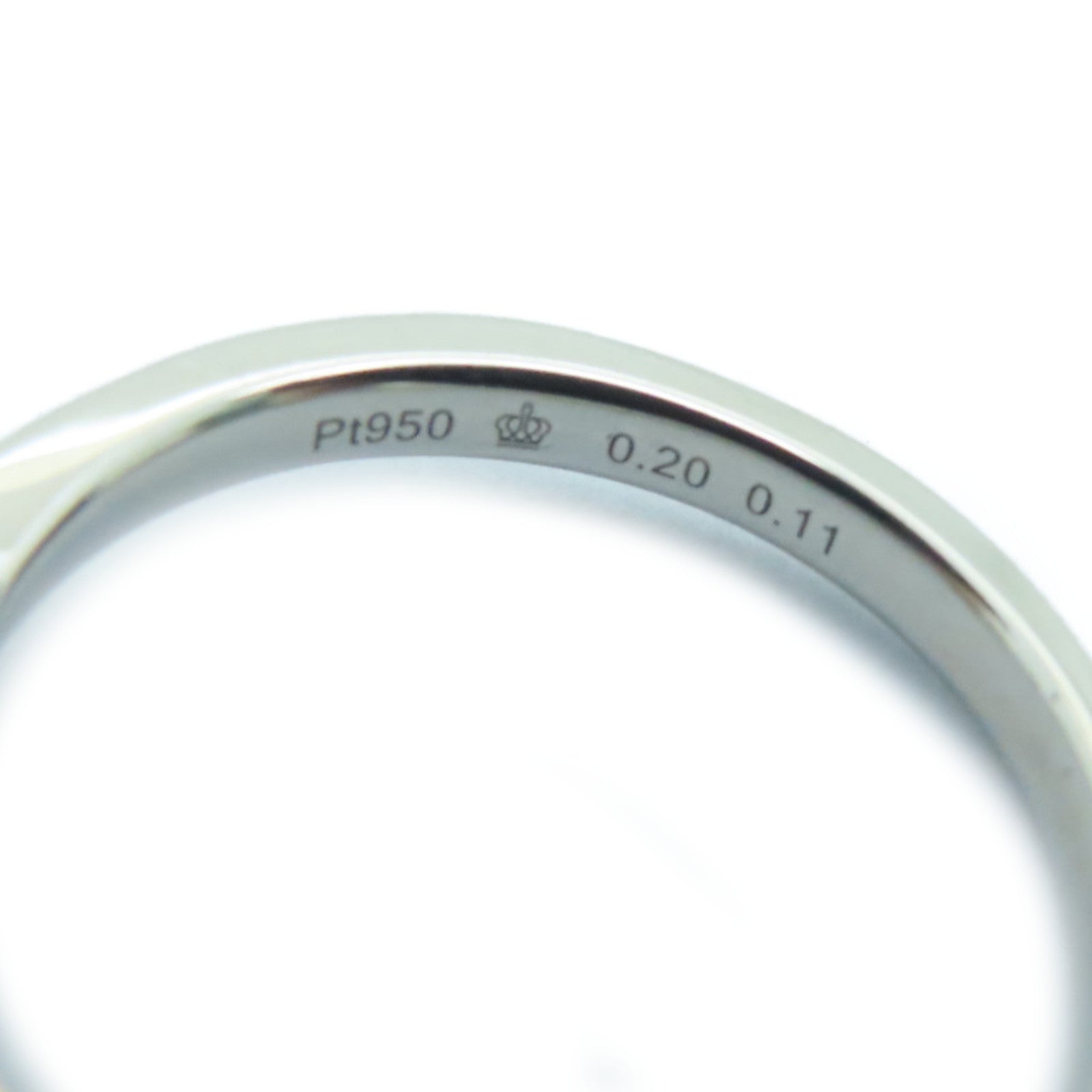 JEWELRY 【激減優惠】PT950鉑金Ring 0.22ct/0.10ct鑽石戒指US#5.5
