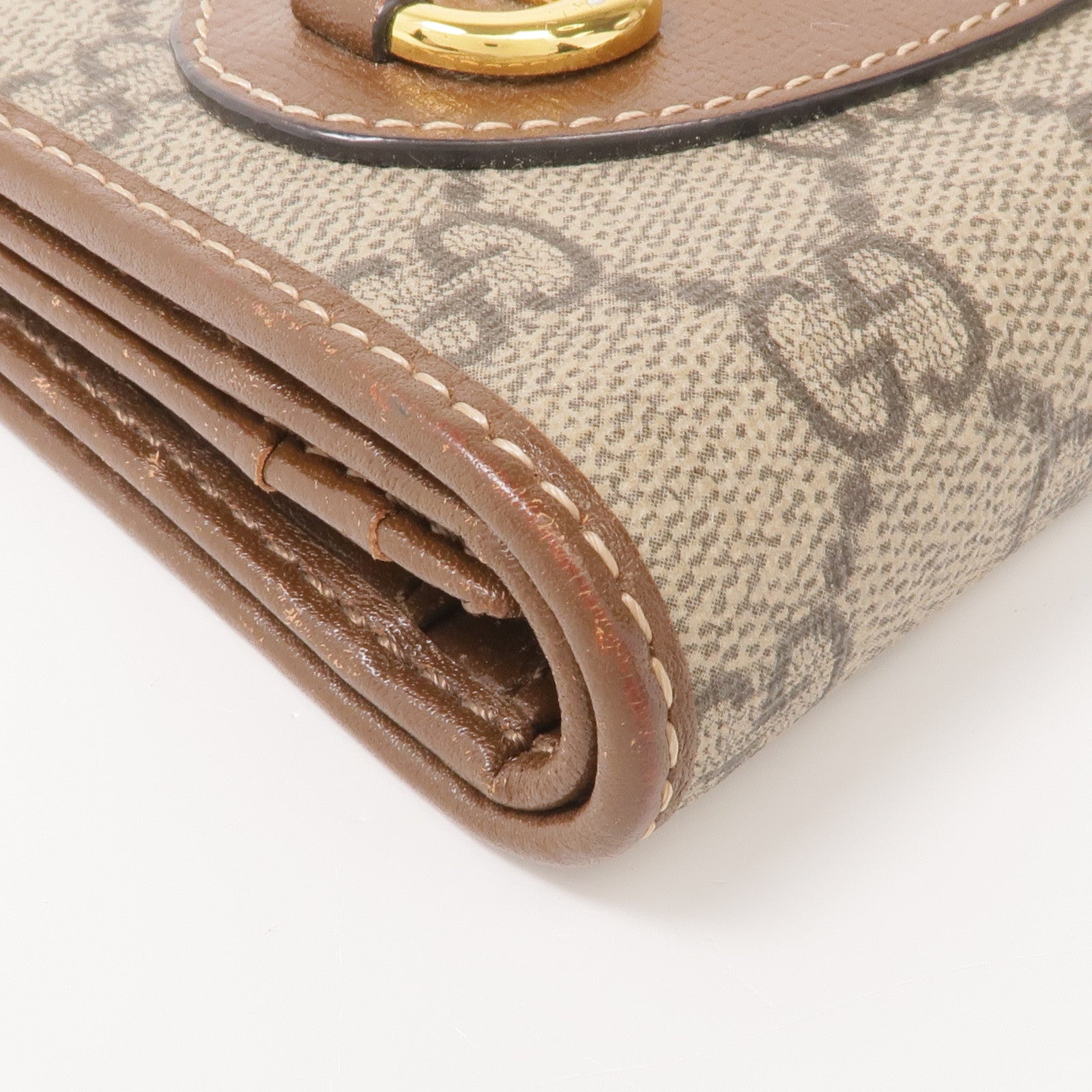 GUCCI 塗層帆布Horsebit Wallet金扣錢包
