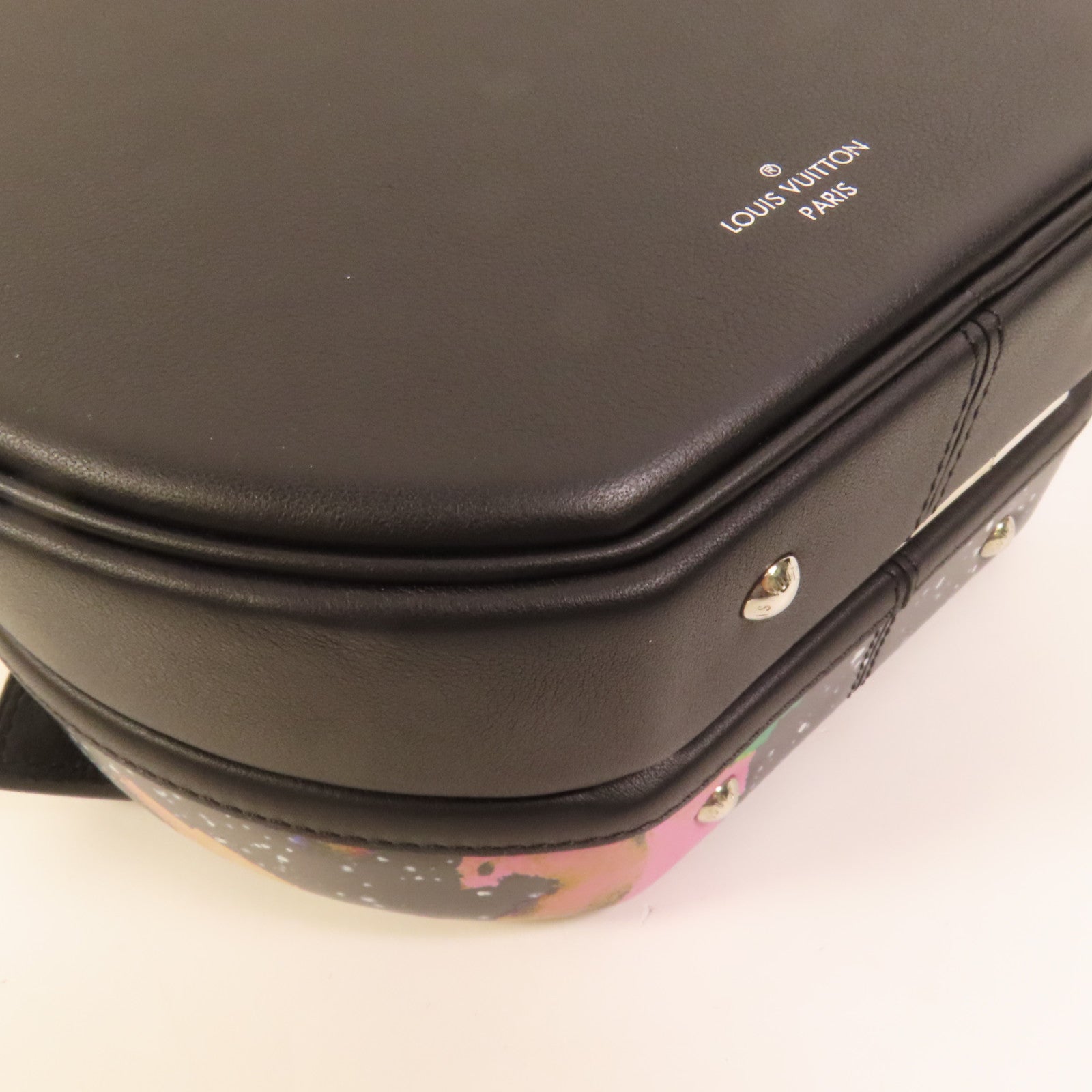 LOUIS VUITTON 牛皮皮革Petite Boite Chapeau銀扣手挽肩背兩用袋