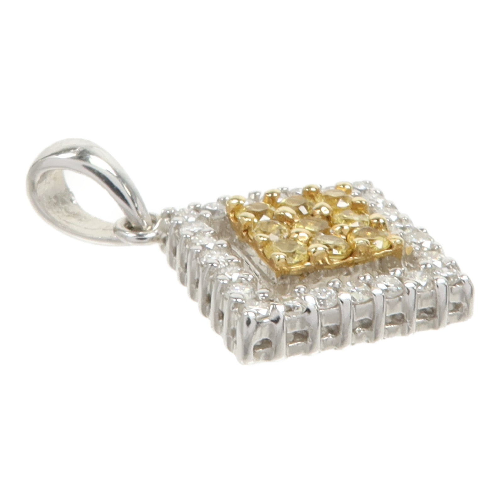 JEWELRY 18K黃金/白金Diamond Pendant Top鑽石吊墜