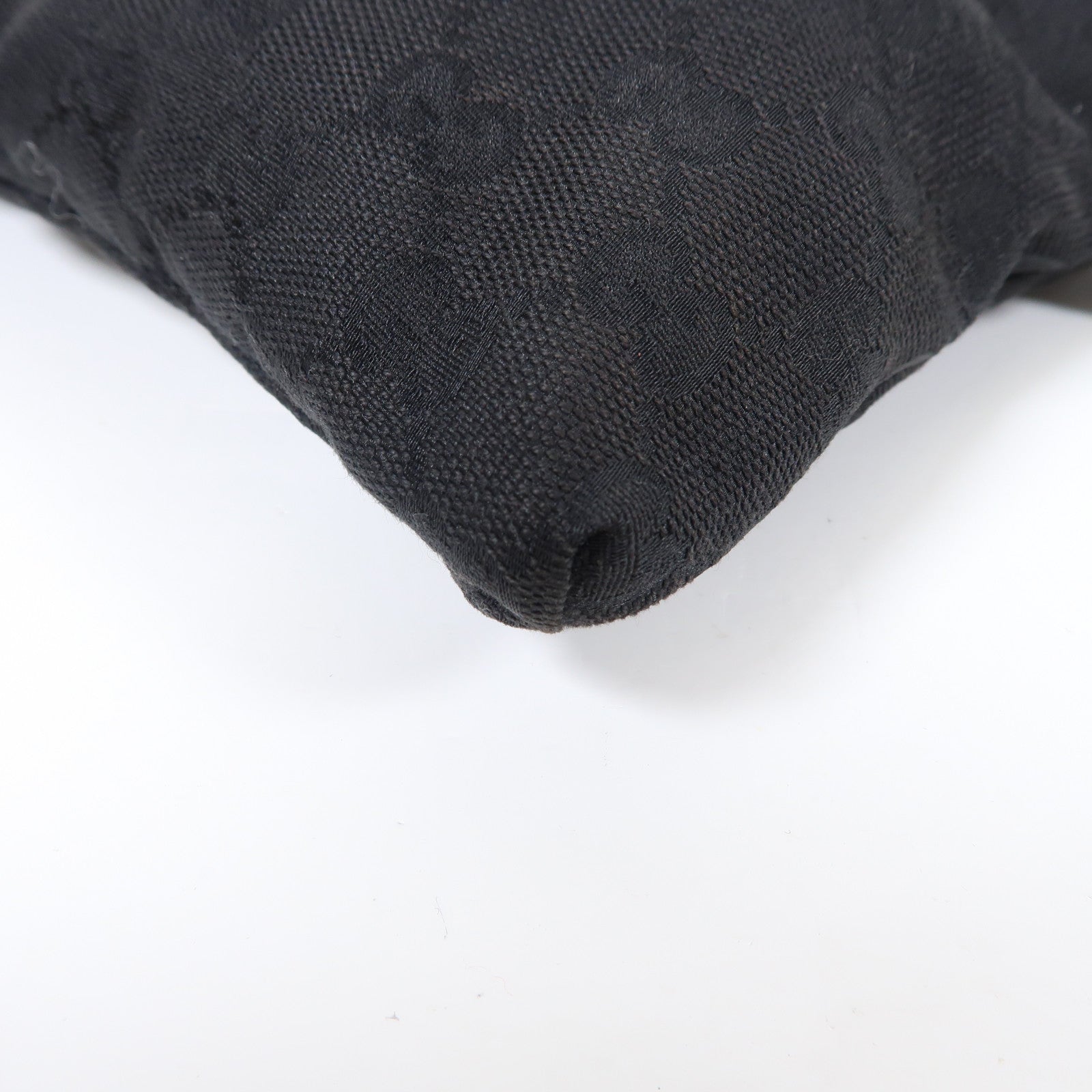 GUCCI 帆布Waist Bag銀扣腰包黑色