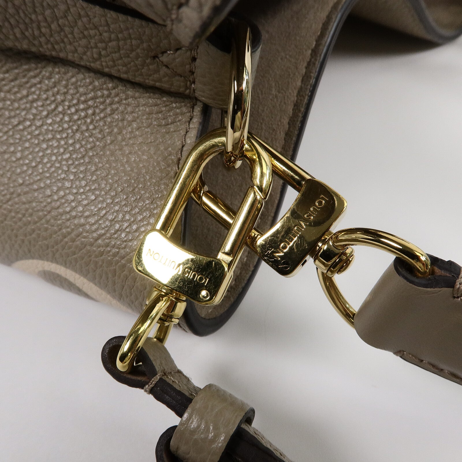 LOUIS VUITTON Monogram Empreinte Neo Noe MM金扣手挽肩背兩用袋