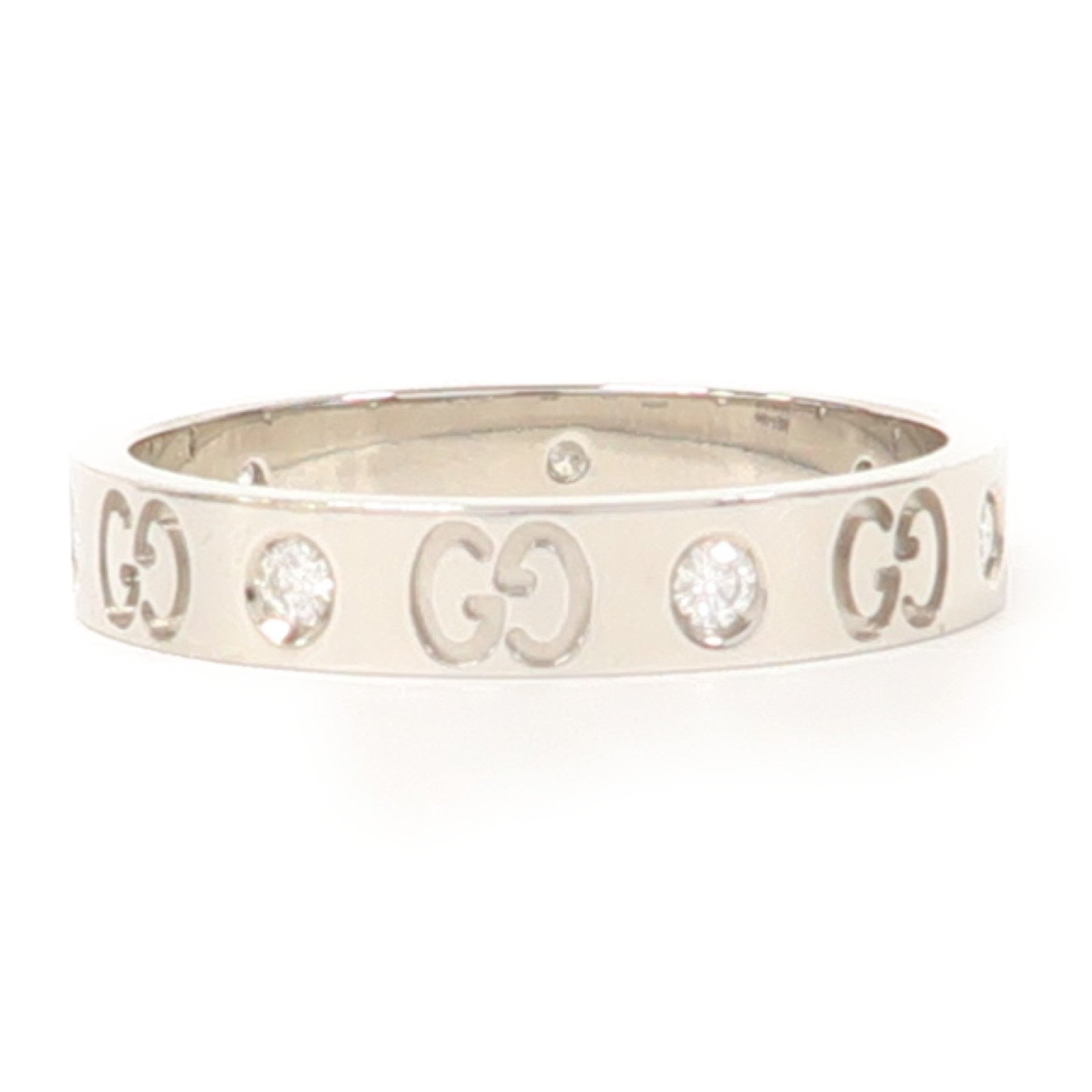 GUCCI 18K白金Icon Diamond Ring鑽石戒指US#9.75 – Brand Off