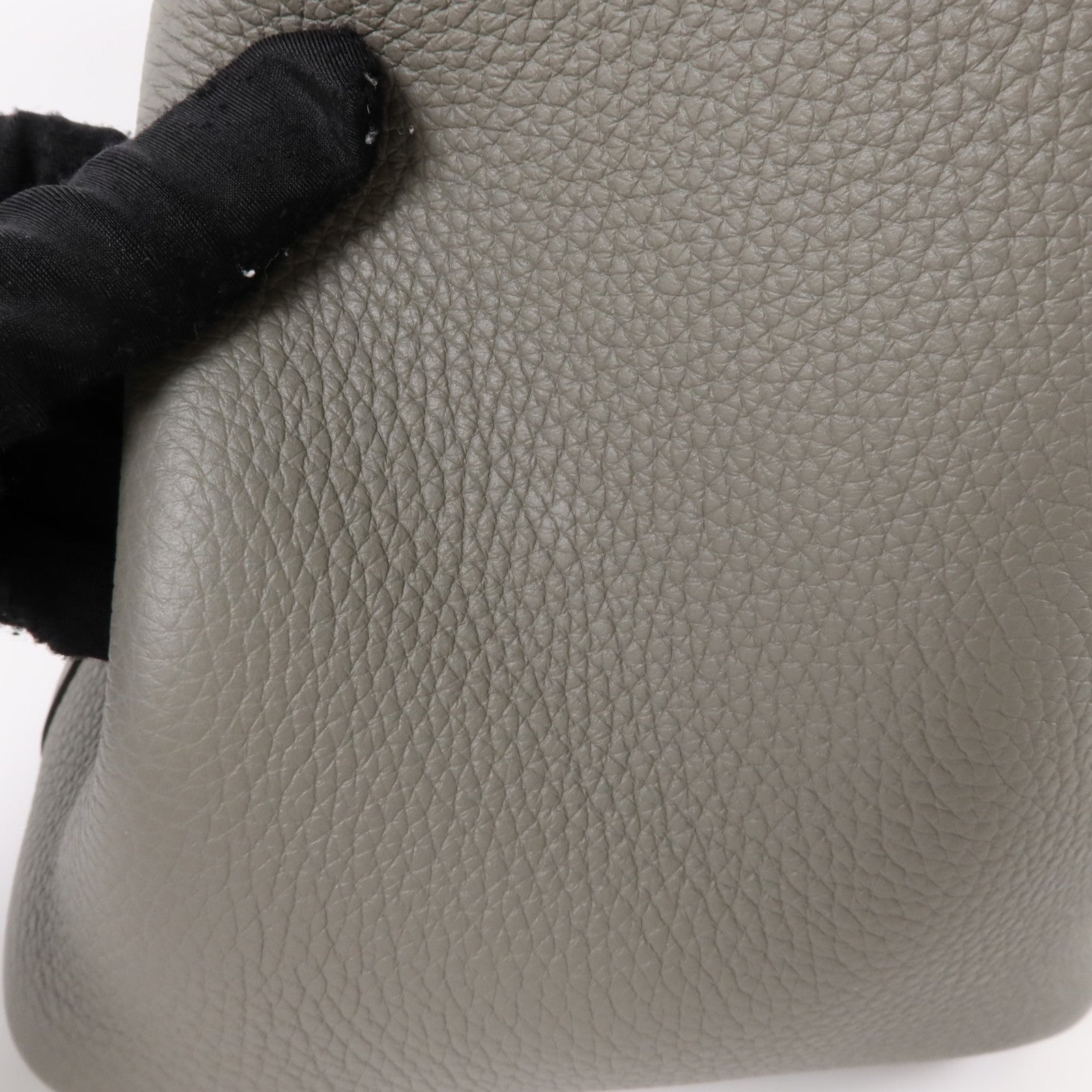 HERMES Clemence皮革Picotin PM手挽袋Gris Meyer