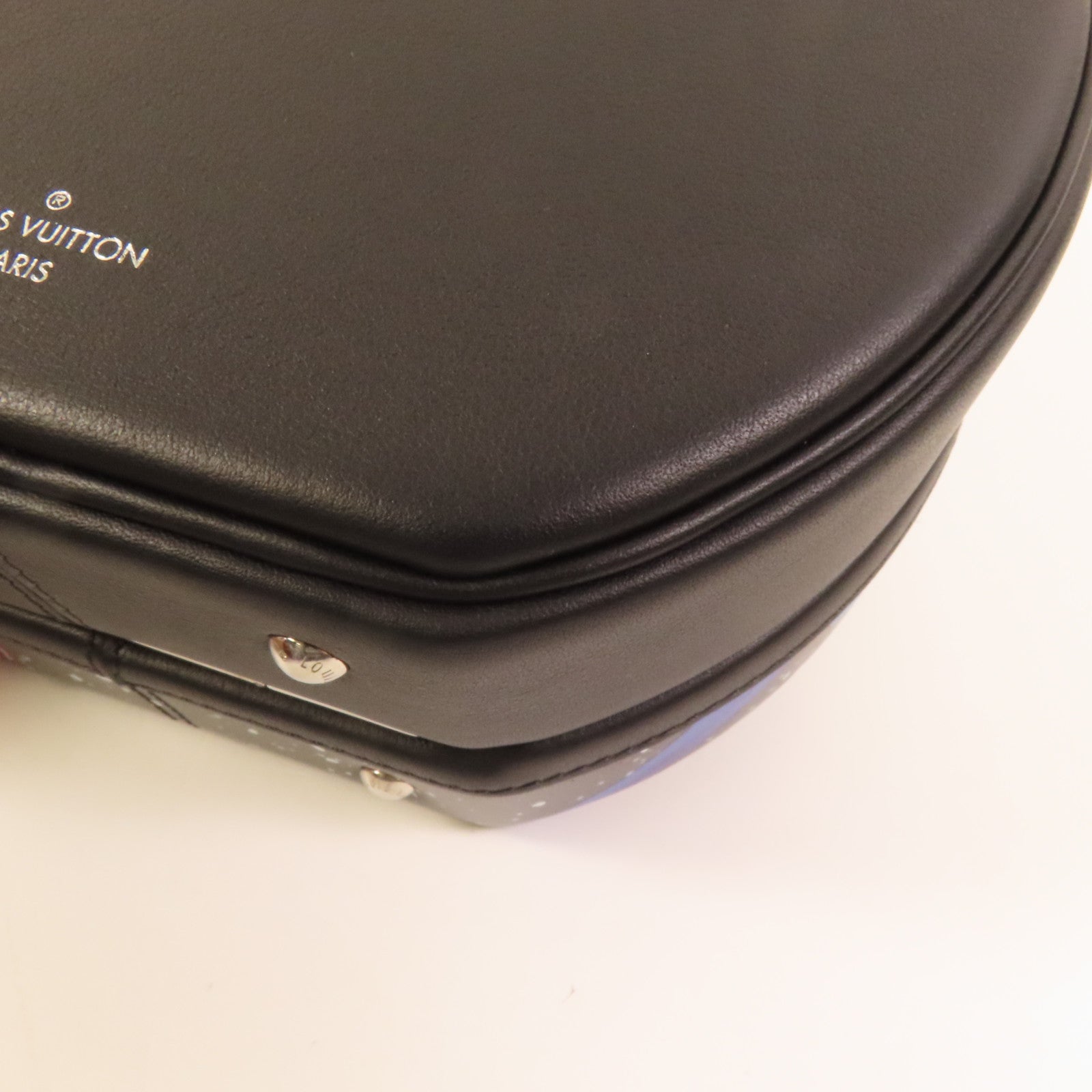 LOUIS VUITTON 牛皮皮革Petite Boite Chapeau銀扣手挽肩背兩用袋