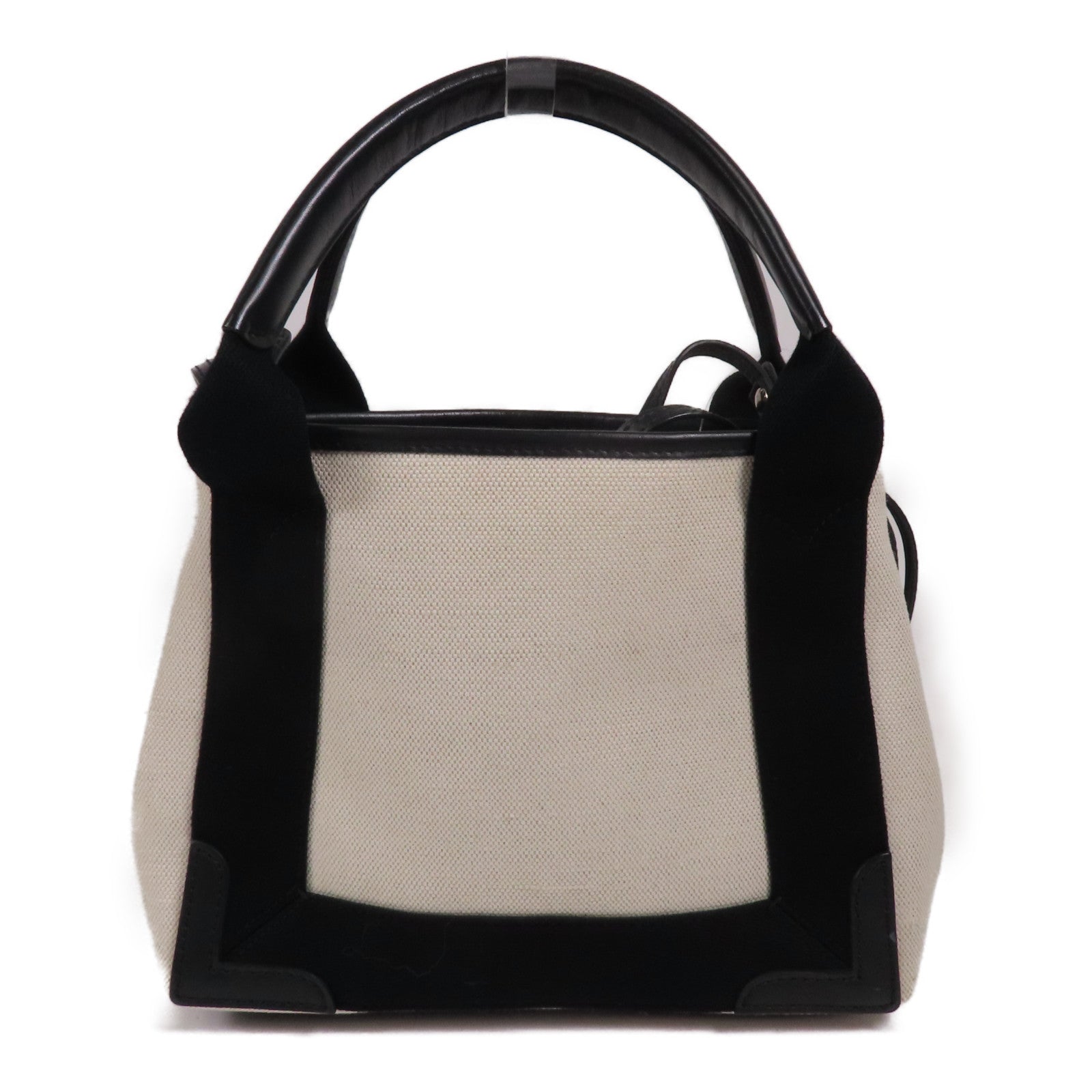 BALENCIAGA 帆布Cabas XS銀扣手挽肩背兩用袋