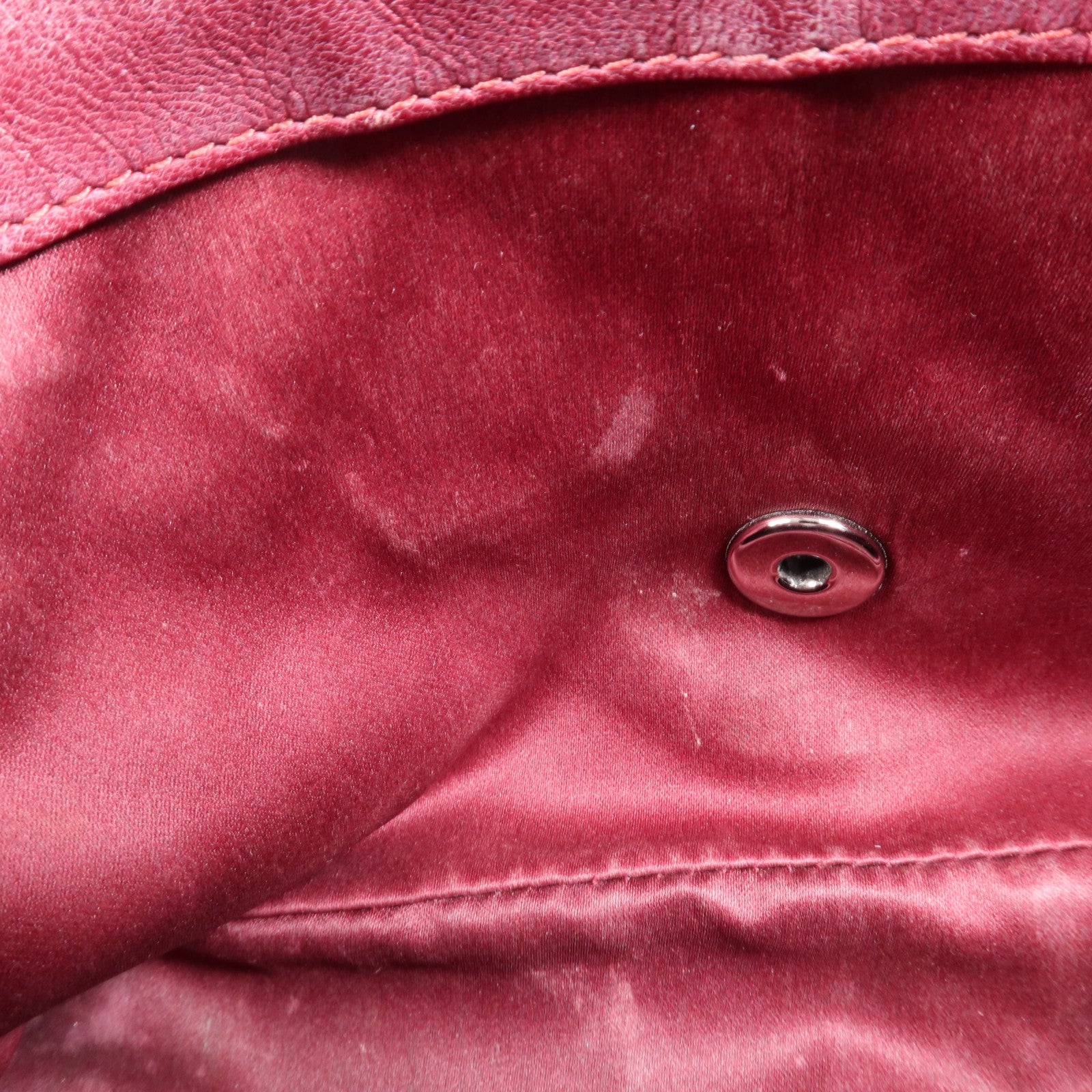 CHANEL 牛皮皮革Chain Shoulder銀扣鏈帶肩背袋