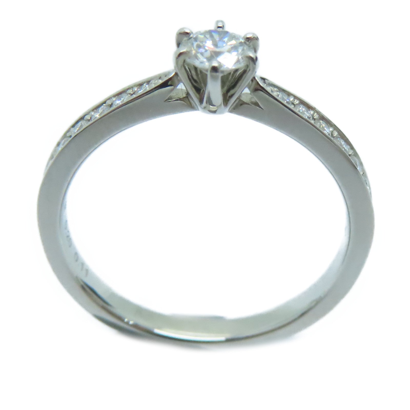 JEWELRY 【激減優惠】PT950鉑金Ring 0.22ct/0.10ct鑽石戒指US#5.5