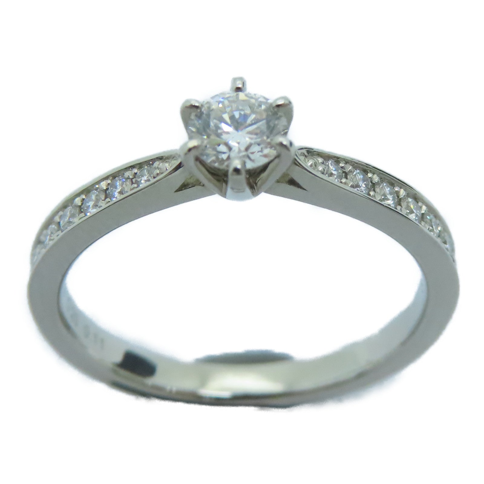 JEWELRY 【激減優惠】PT950鉑金Ring 0.22ct/0.10ct鑽石戒指US#5.5