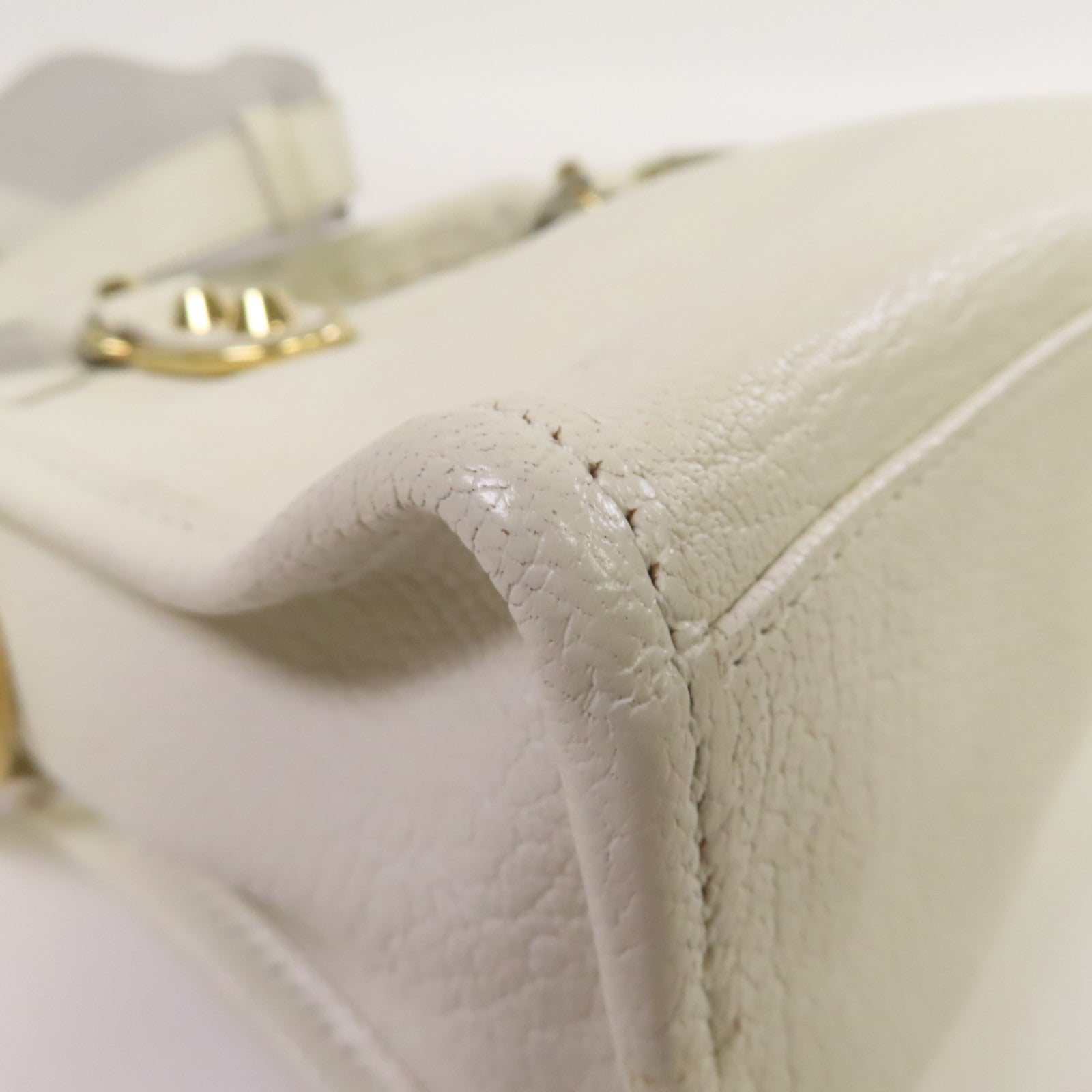 BALENCIAGA 【激減優惠】牛皮皮革Mini City金扣手挽肩背兩用袋白色