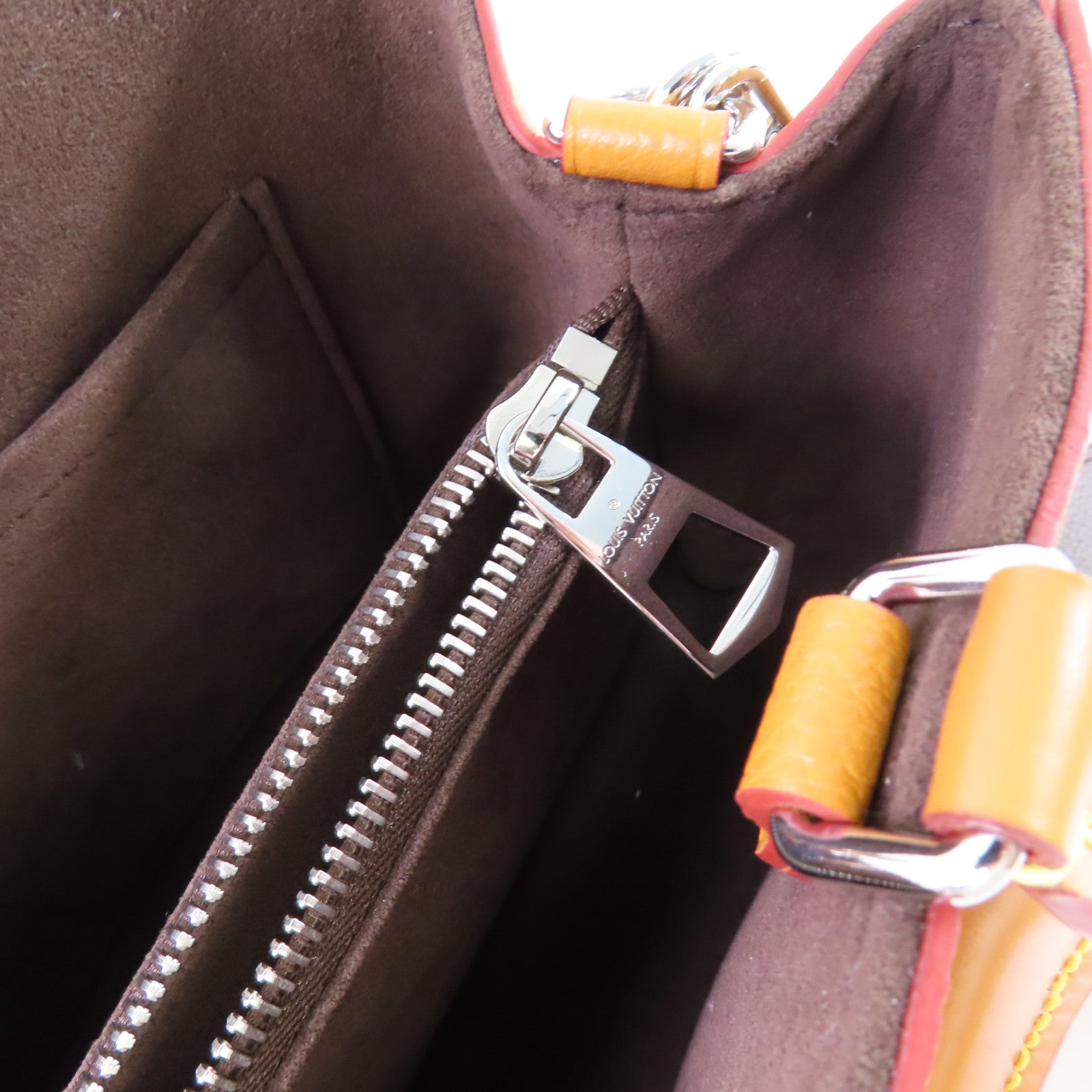 LOUIS VUITTON Epi Marelle Tote MM 2Way Shoulder Bag銀扣手挽肩背兩用袋啡色