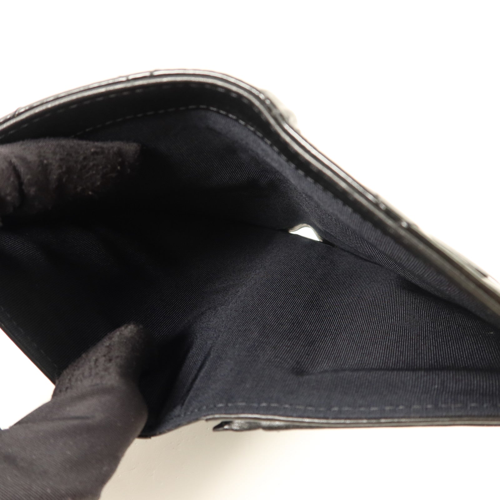 CHANEL 漆皮皮革Long Bifold Wallet銀扣長錢包