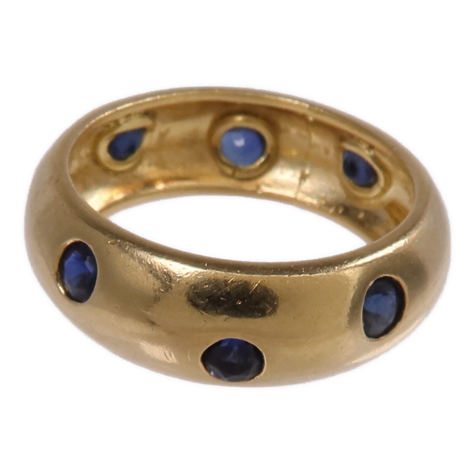 JEWELRY 【激減優惠】18K黃金Sapphire Ring藍寶石戒指US#6.25