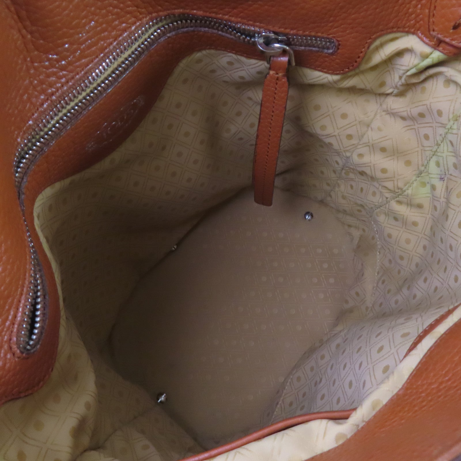 TOD'S 牛皮皮革2Way Shoulder Bag銀扣手挽肩背兩用袋啡色