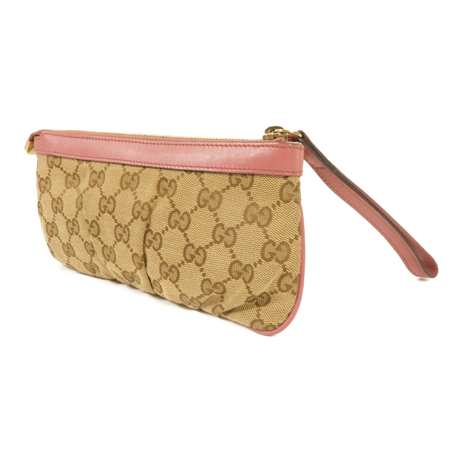 GUCCI 帆布Pouch金扣手拿包