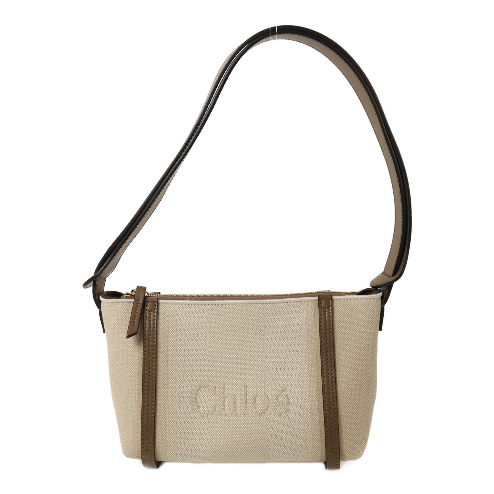 Chloe 帆布Carry Shoulder Bag金扣肩背袋