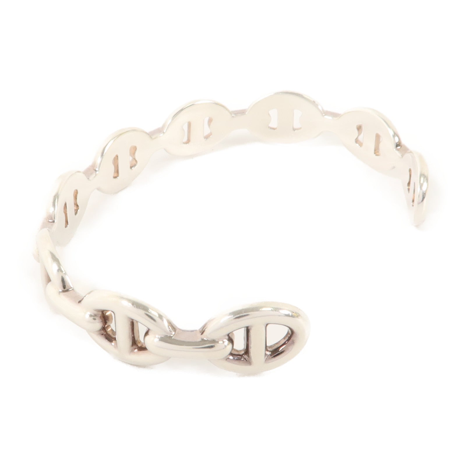 HERMES 925純銀Chaine d'ancre Enchainee Bangle手鐲
