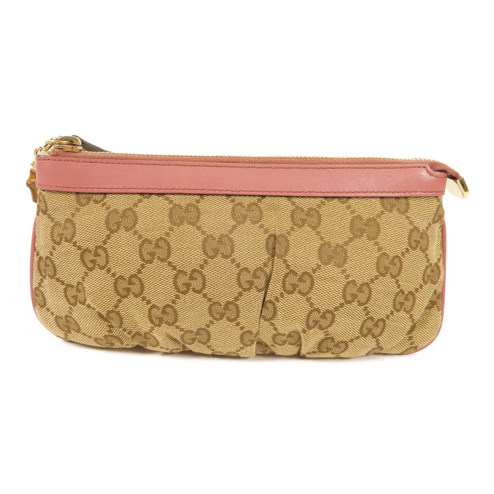 GUCCI 帆布Pouch金扣手拿包