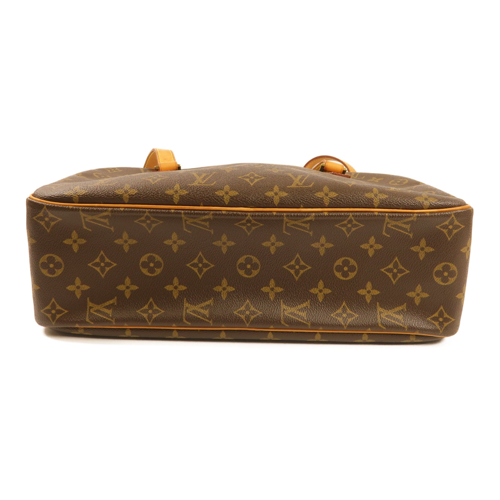 LOUIS VUITTON Monogram Cite GM金扣肩背袋棕色