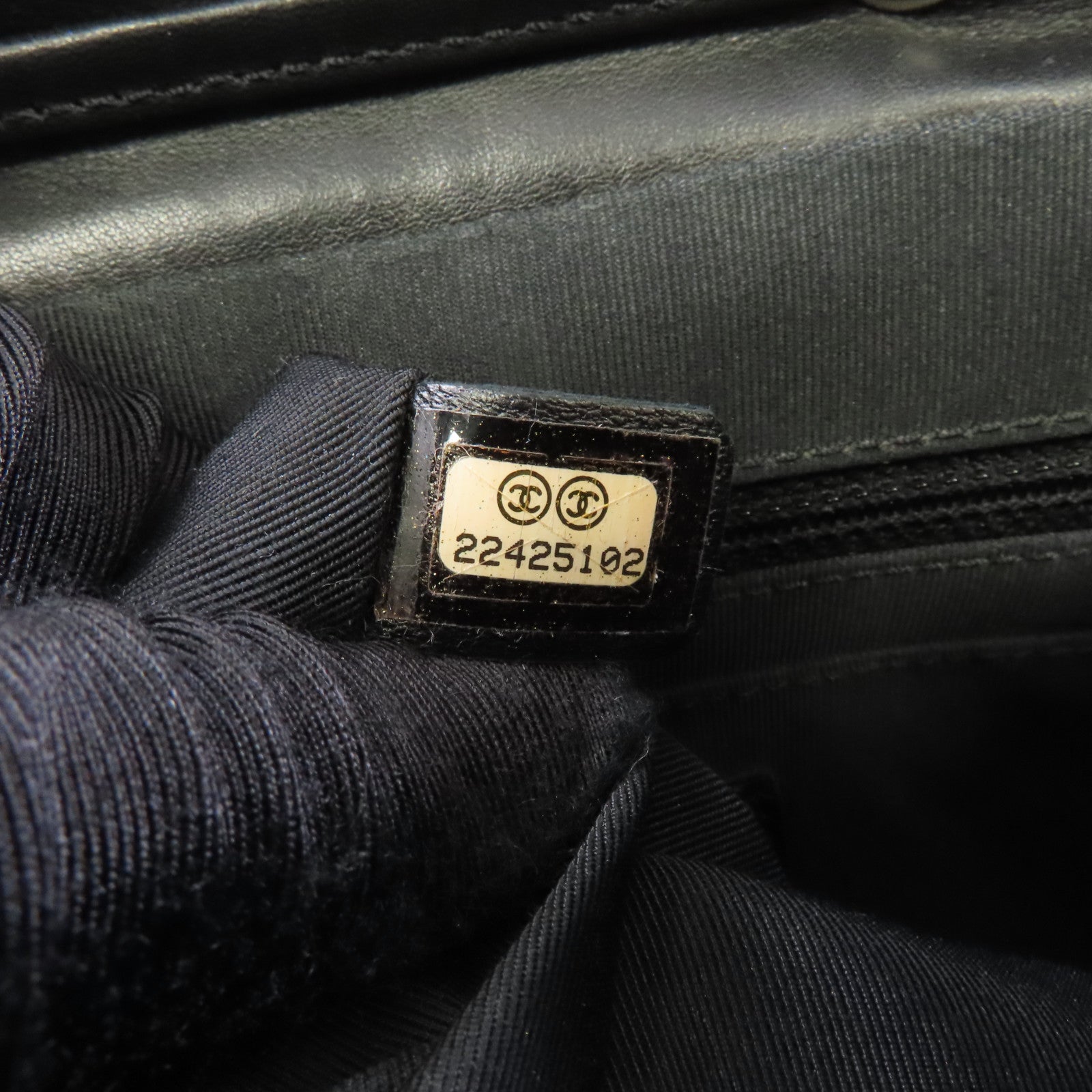 CHANEL 斜紋牛皮皮革Backpack銀扣背包