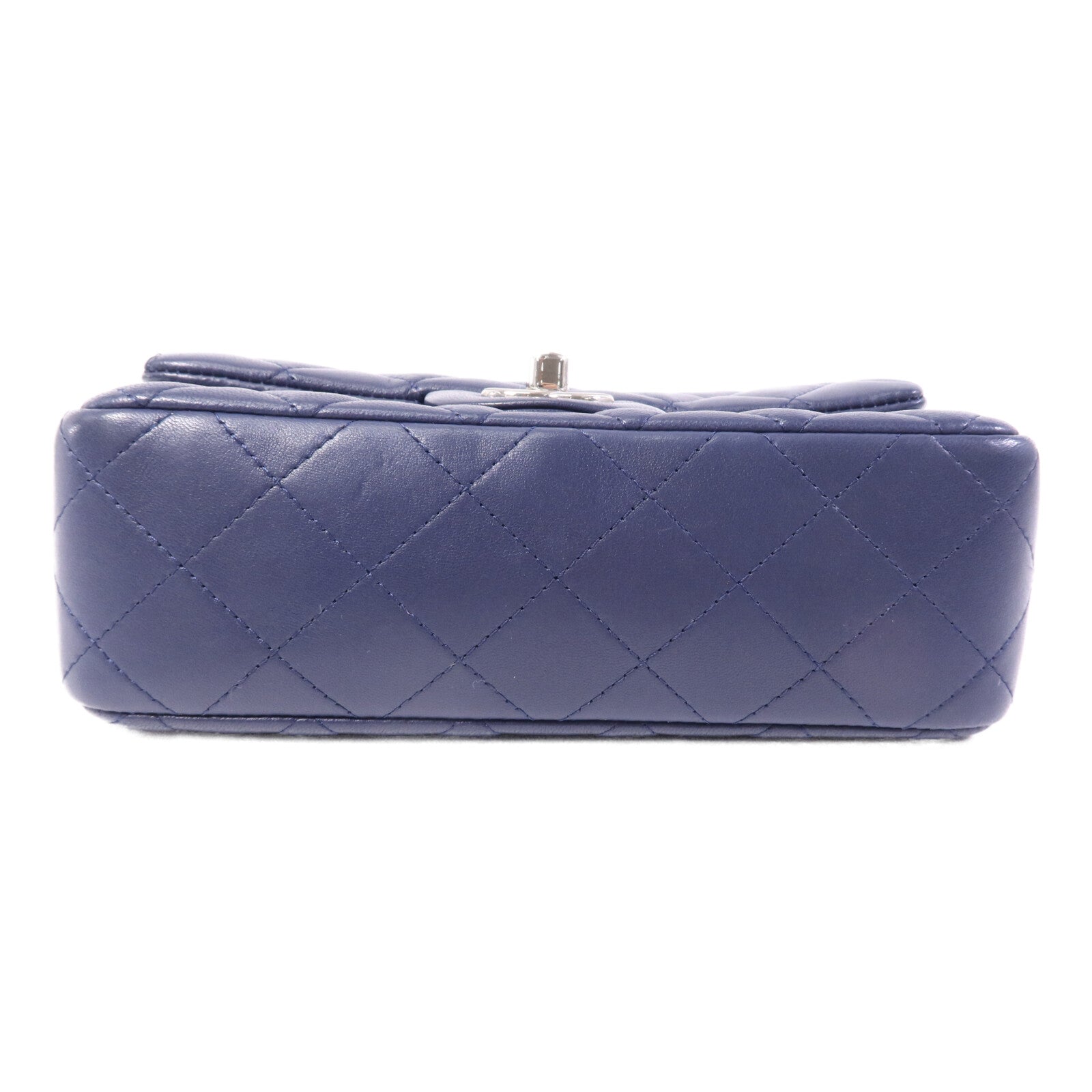 CHANEL 羊皮皮革Mini Classic 20銀扣鏈帶肩背袋
