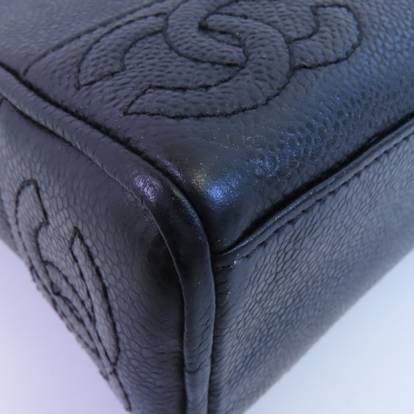 CHANEL 牛皮皮革Vintage Bag金扣鏈帶肩背袋