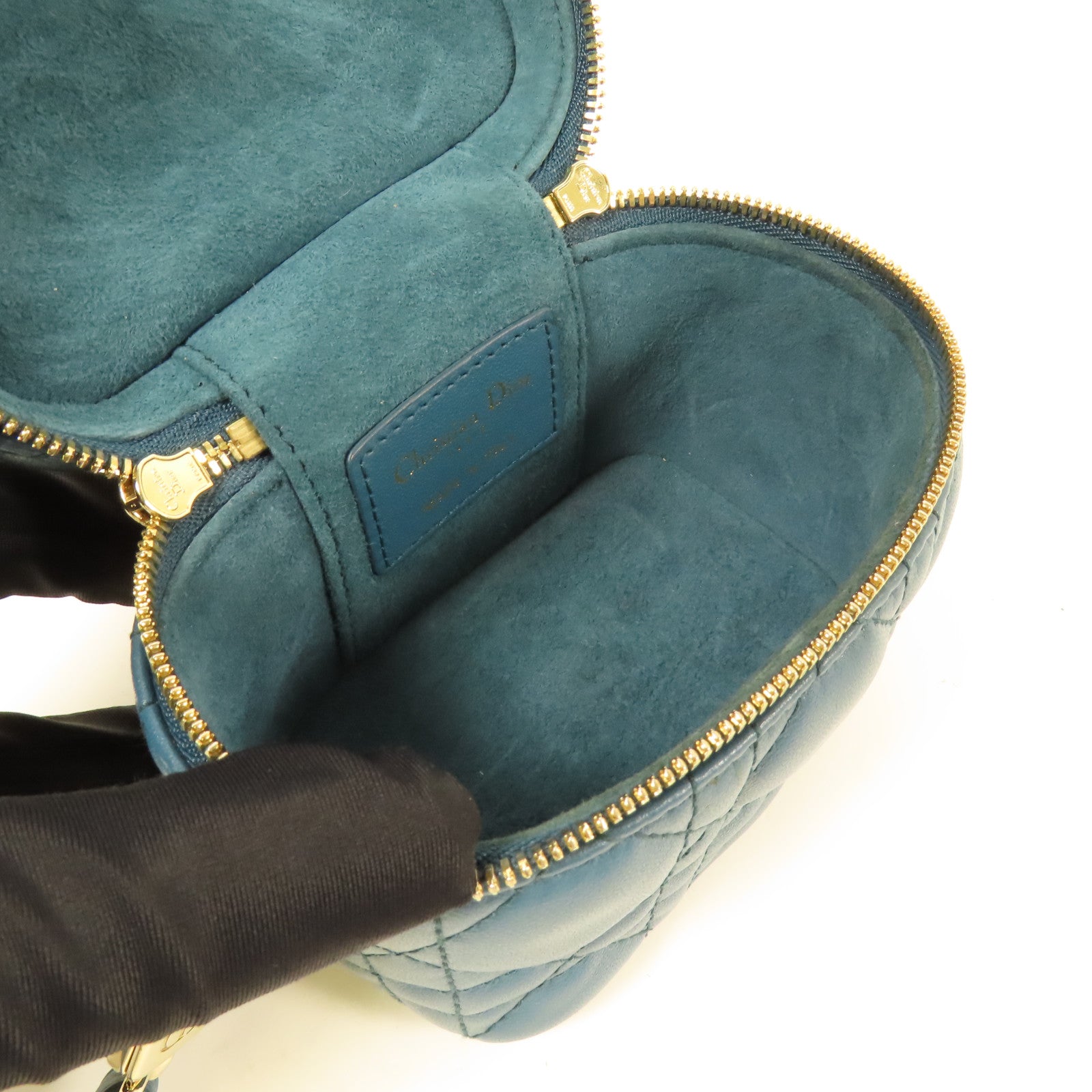 Dior 羊皮皮革Micro Vanity Case金扣手挽肩背兩用袋