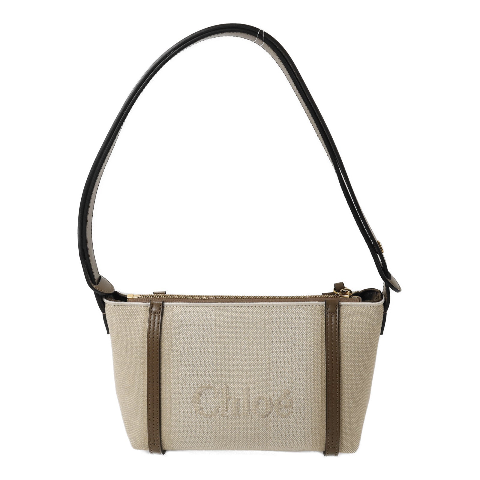 Chloe 帆布Carry Shoulder Bag金扣肩背袋