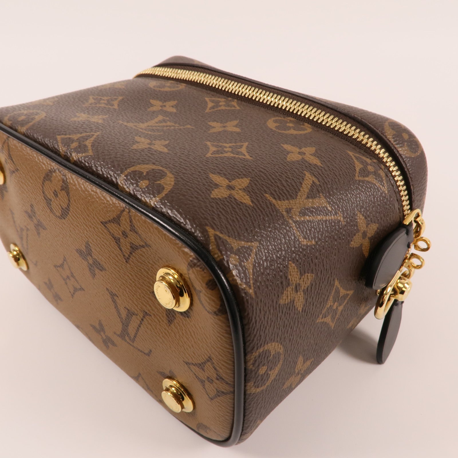 LOUIS VUITTON Monogram Reverse Vanity PM金扣手挽肩背兩用袋