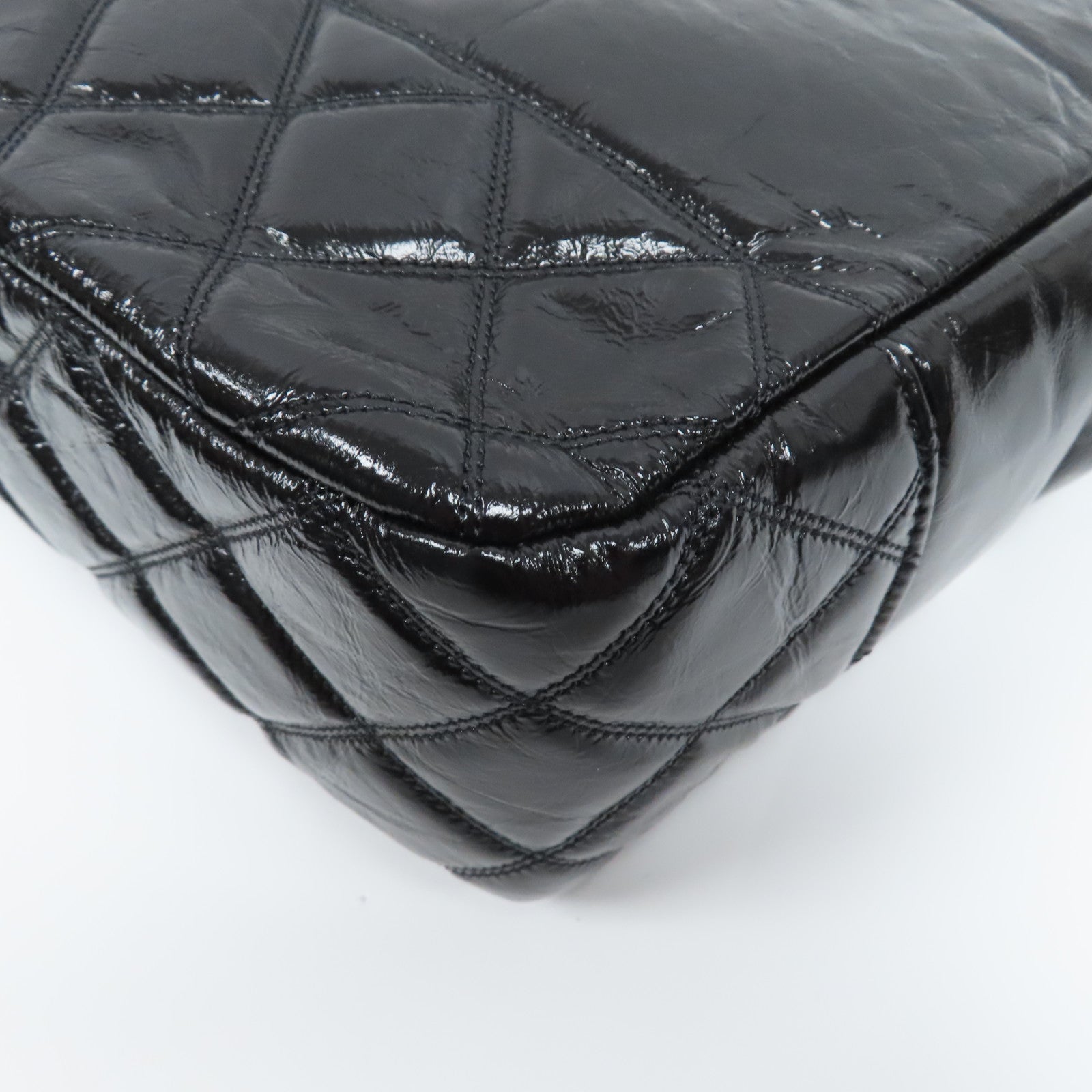 CHANEL 牛皮皮革Chain Tote手挽袋黑色
