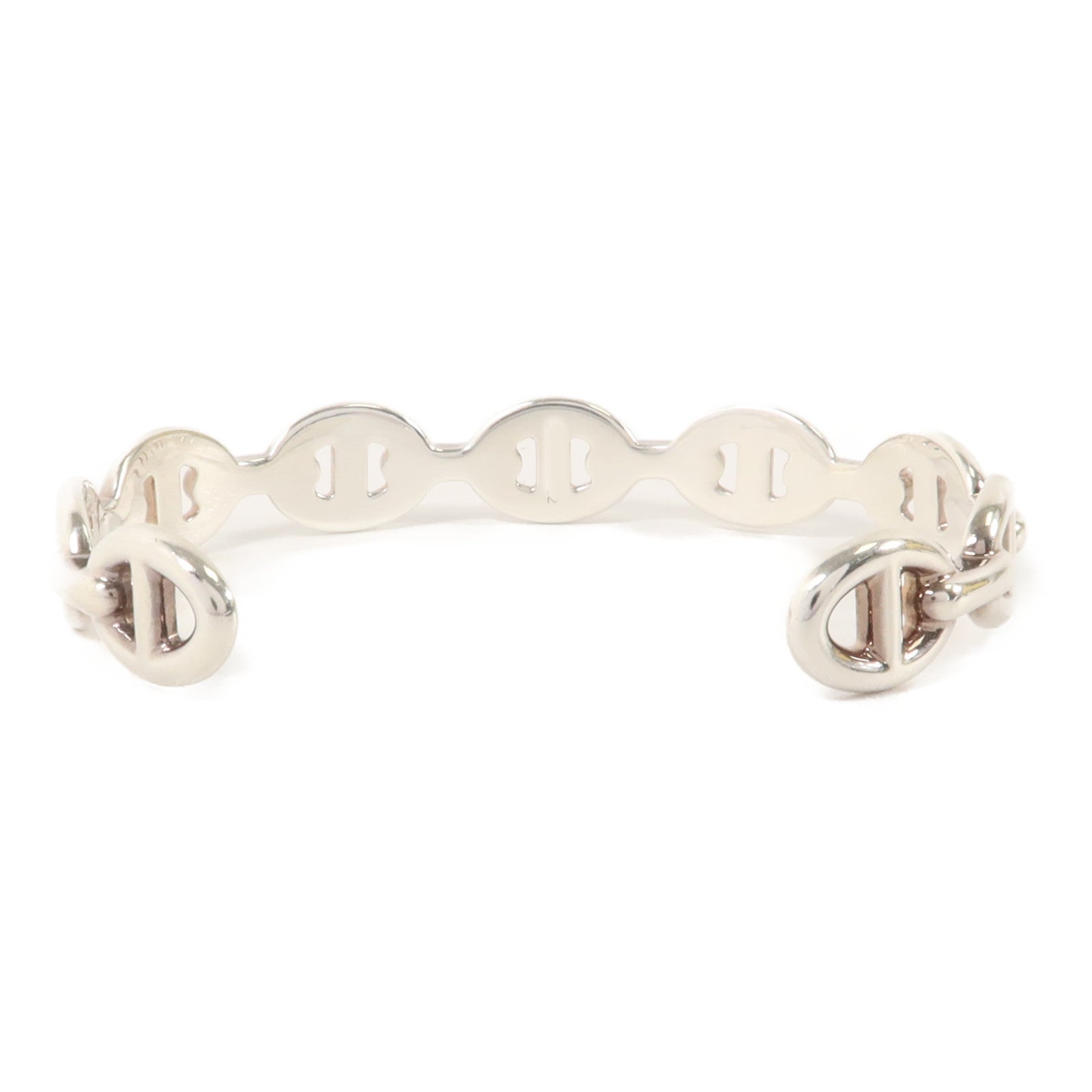 HERMES 925純銀Chaine d'ancre Enchainee Bangle手鐲