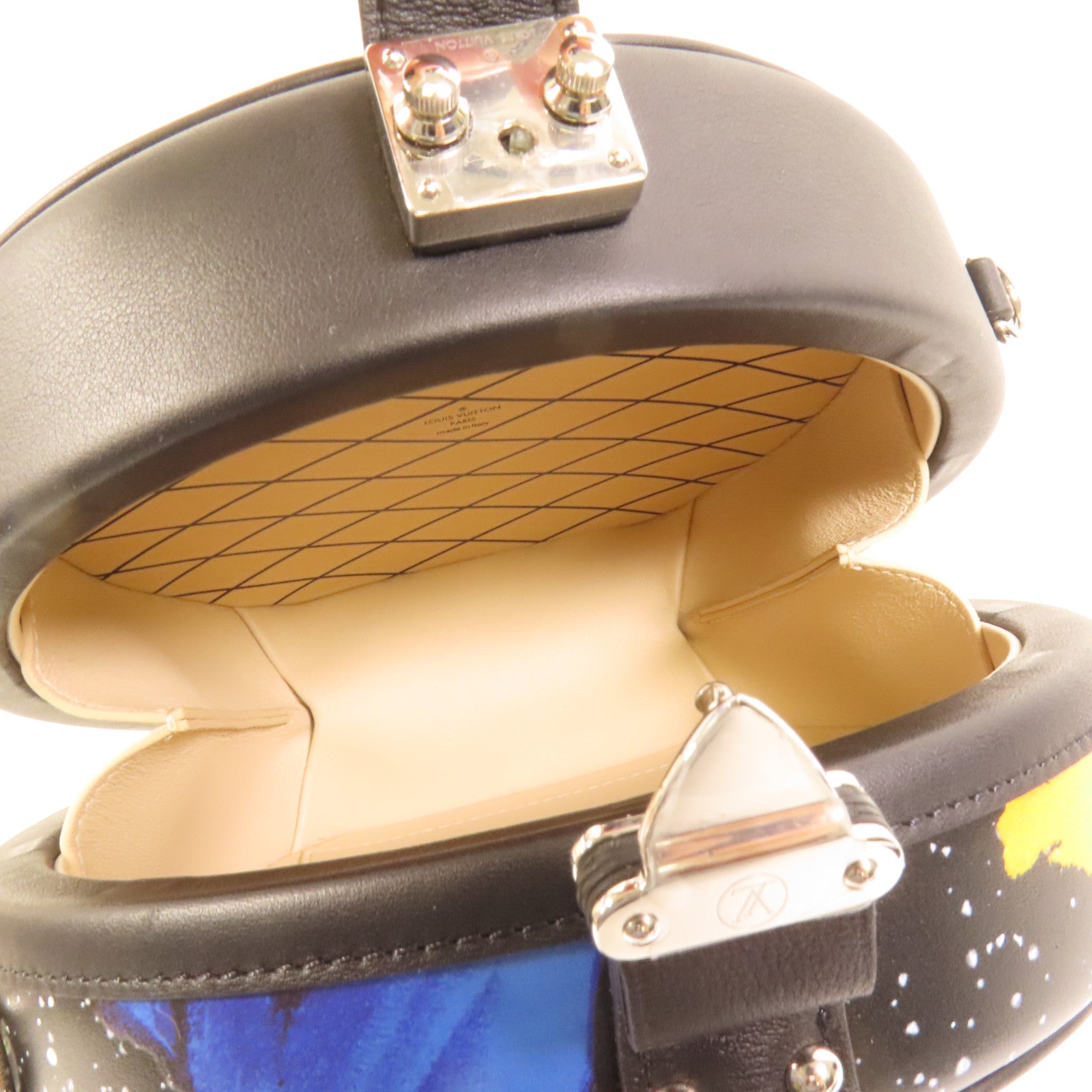 LOUIS VUITTON 牛皮皮革Petite Boite Chapeau銀扣手挽肩背兩用袋