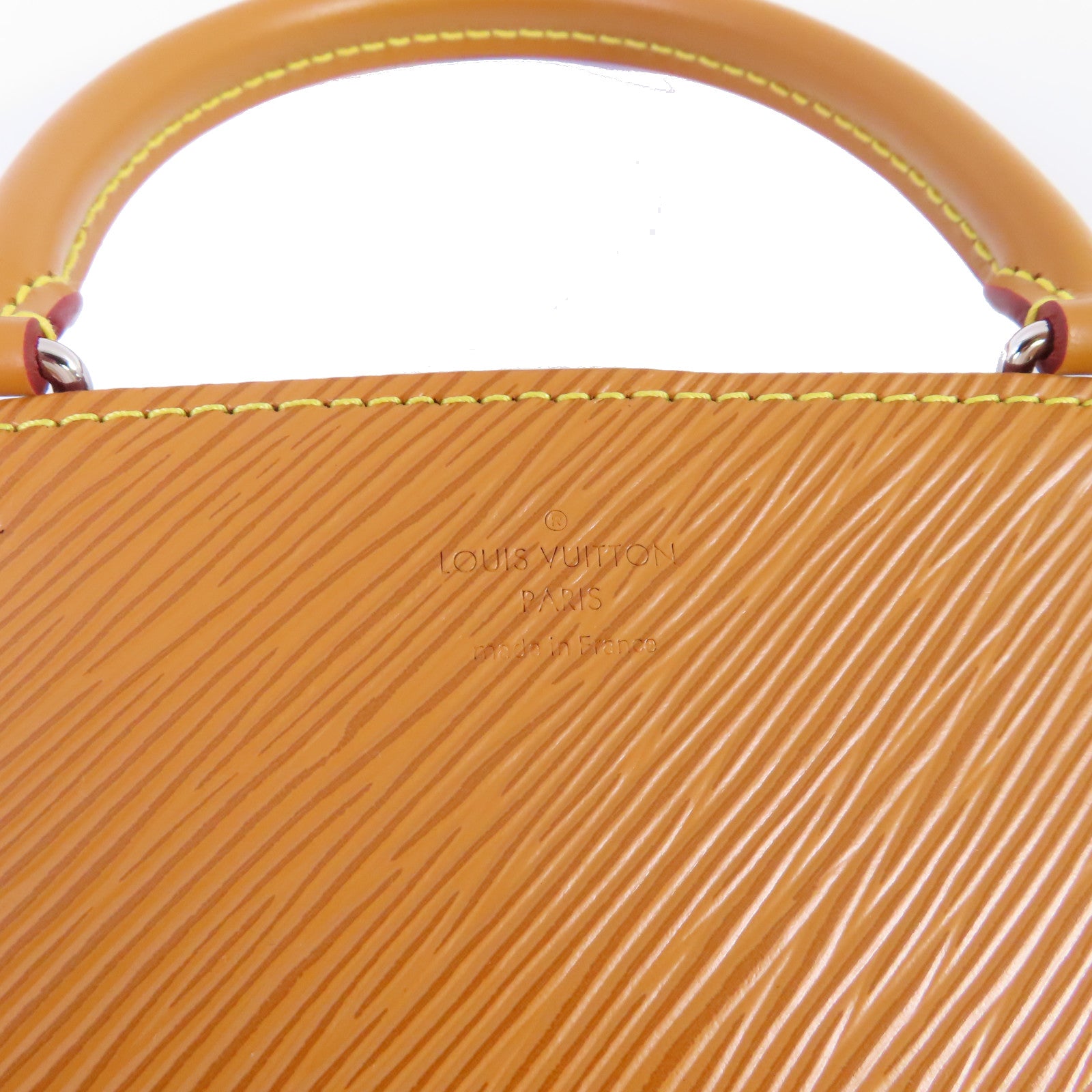 LOUIS VUITTON Epi Marelle Tote MM 2Way Shoulder Bag銀扣手挽肩背兩用袋啡色