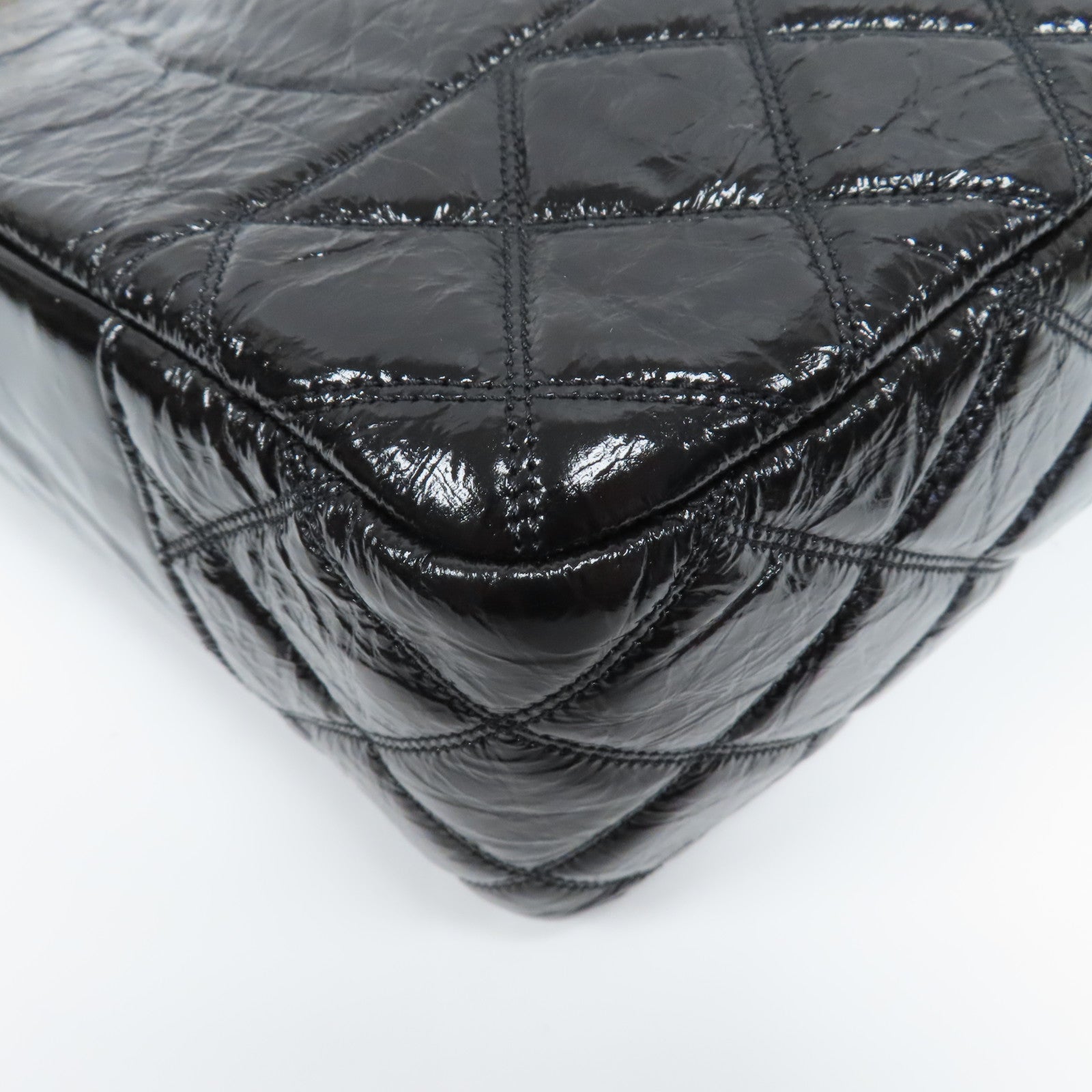CHANEL 牛皮皮革Chain Tote手挽袋黑色