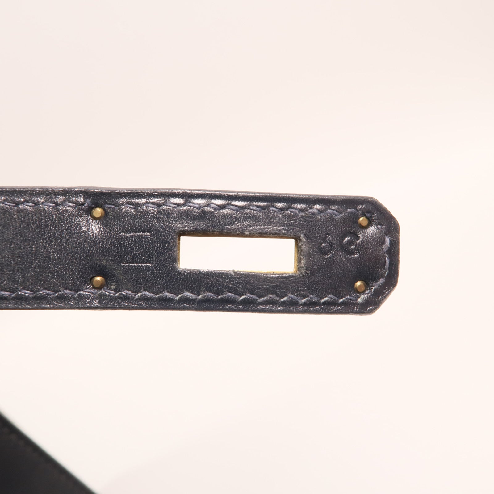 HERMES Box Calf皮革Kelly 35金扣手挽肩背兩用袋Noir