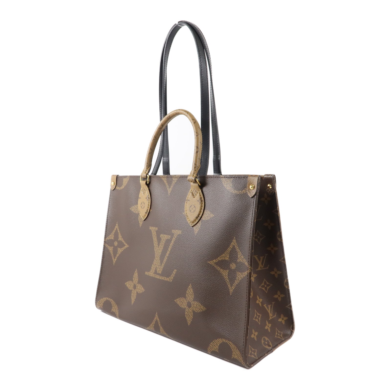 LOUIS VUITTON Monogram Reverse On The Go MM手挽肩背兩用袋