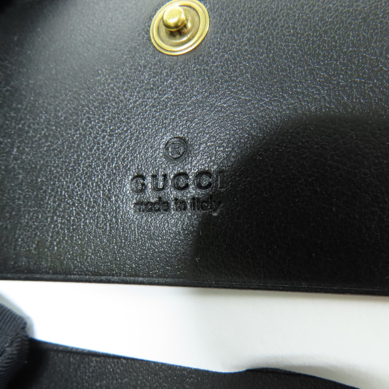 GUCCI 【激減優惠】Chevron皮革GG Marmont Small Wallet金扣錢包