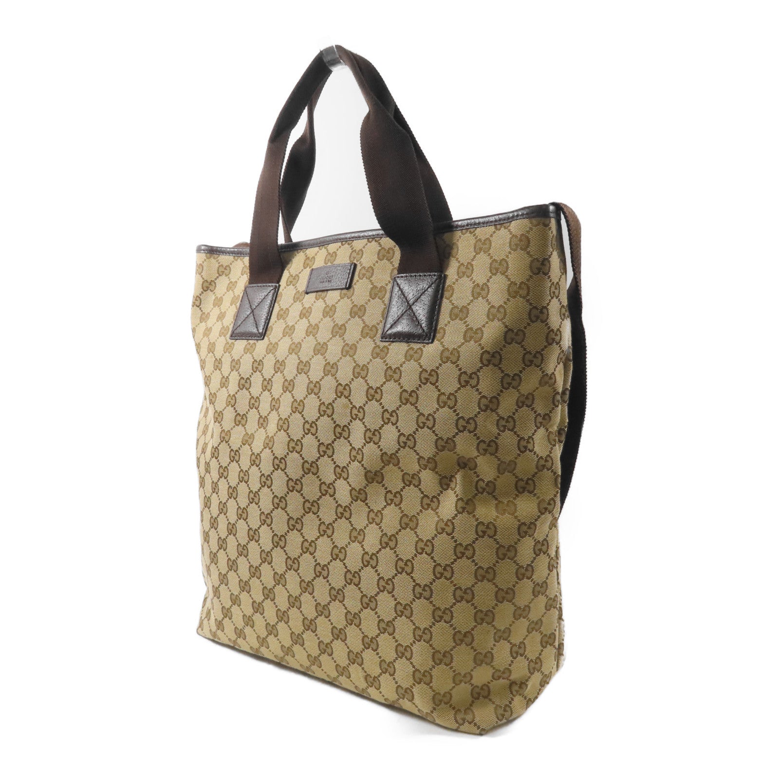 GUCCI 帆布2 Way Shoulder銀扣手挽肩背兩用袋