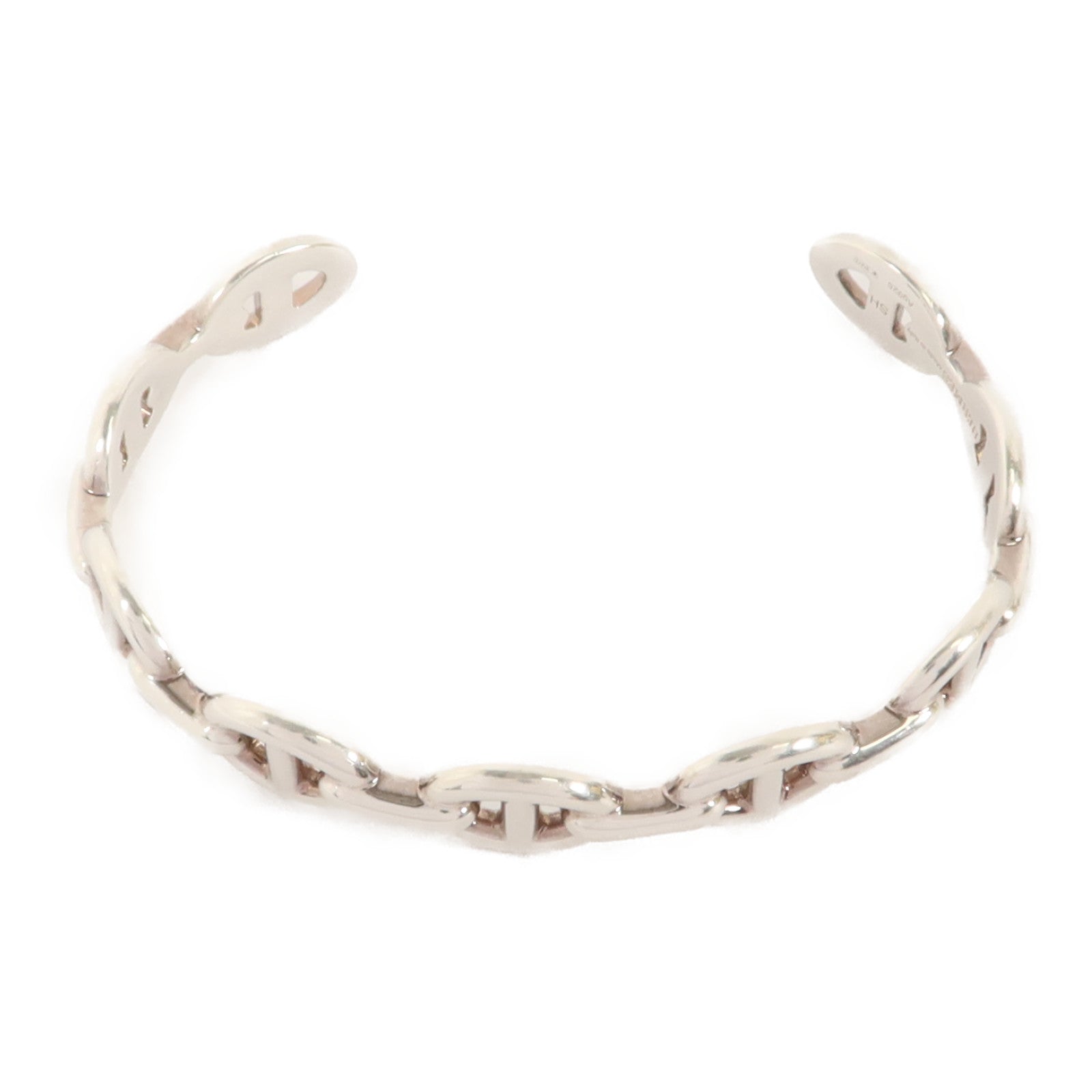 HERMES 925純銀Chaine d'ancre Enchainee Bangle手鐲