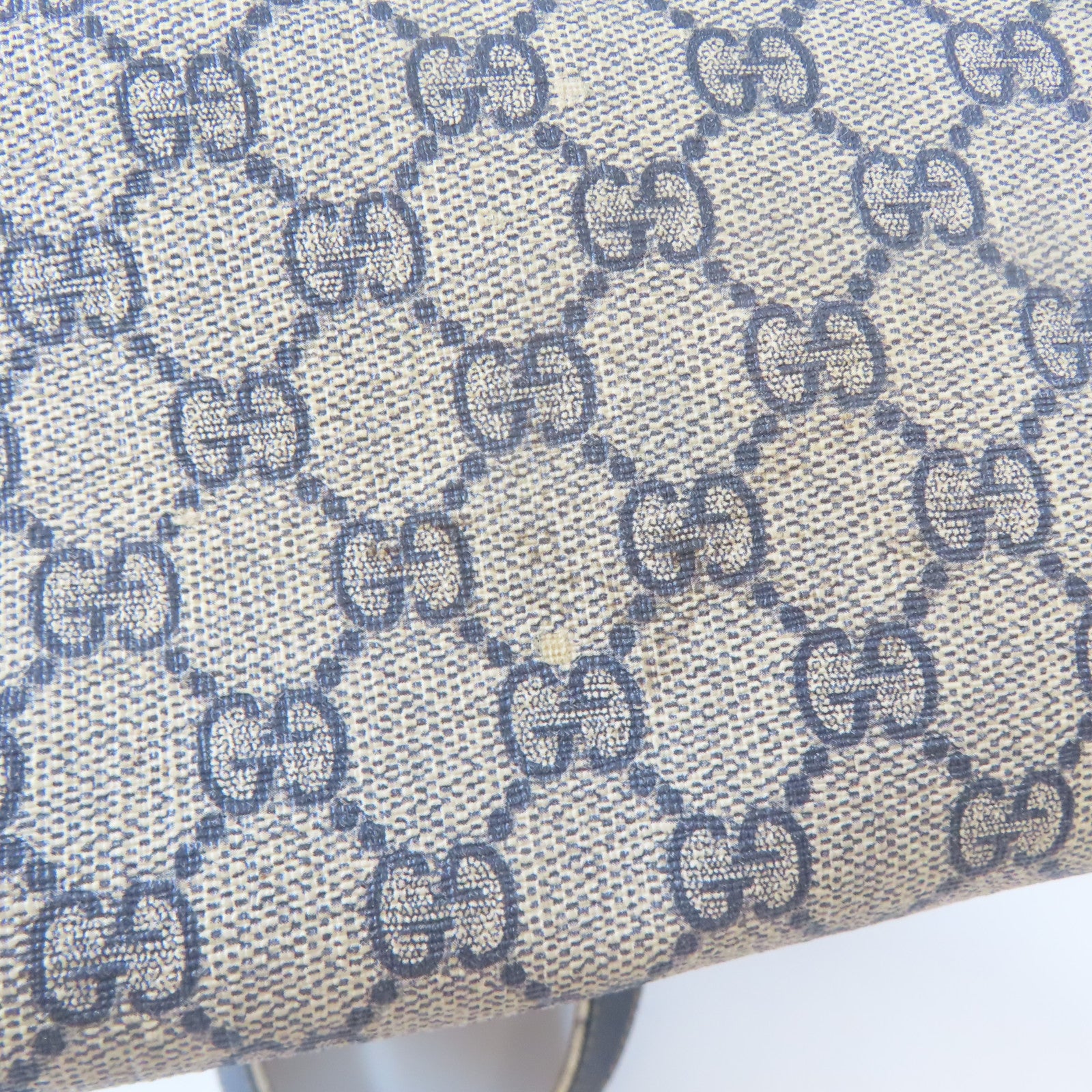 GUCCI 塗層帆布Tote Bag銀扣手挽袋啡色/黑色