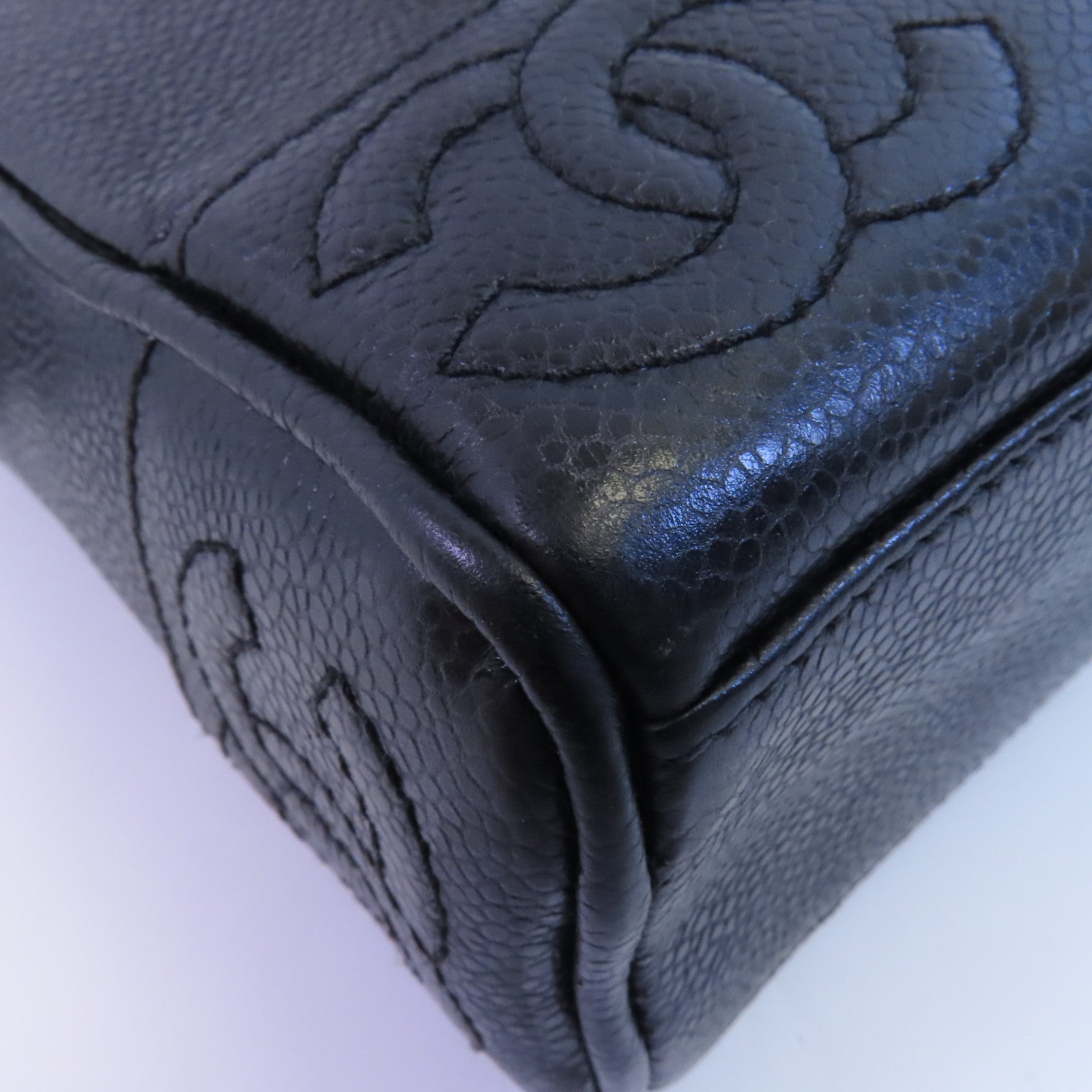 CHANEL 牛皮皮革Vintage Bag金扣鏈帶肩背袋