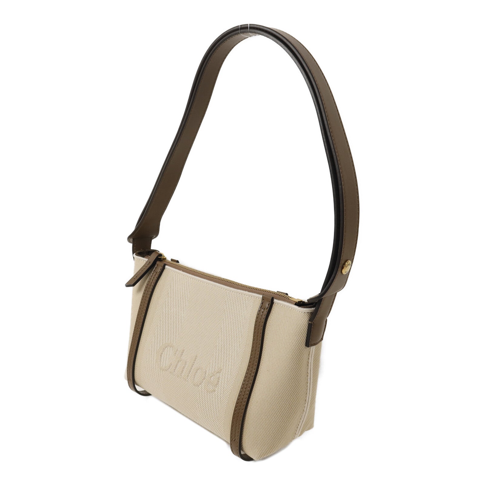 Chloe 帆布Carry Shoulder Bag金扣肩背袋