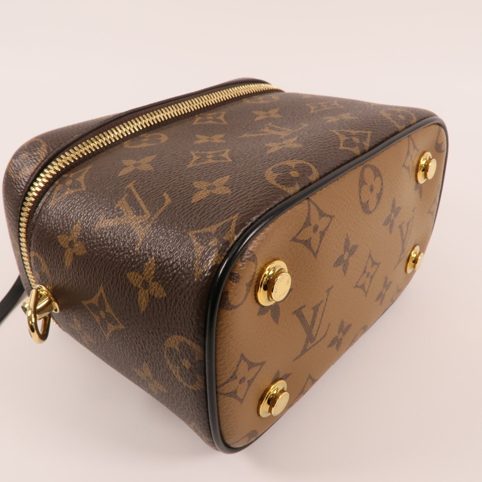LOUIS VUITTON Monogram Reverse Vanity PM金扣手挽肩背兩用袋