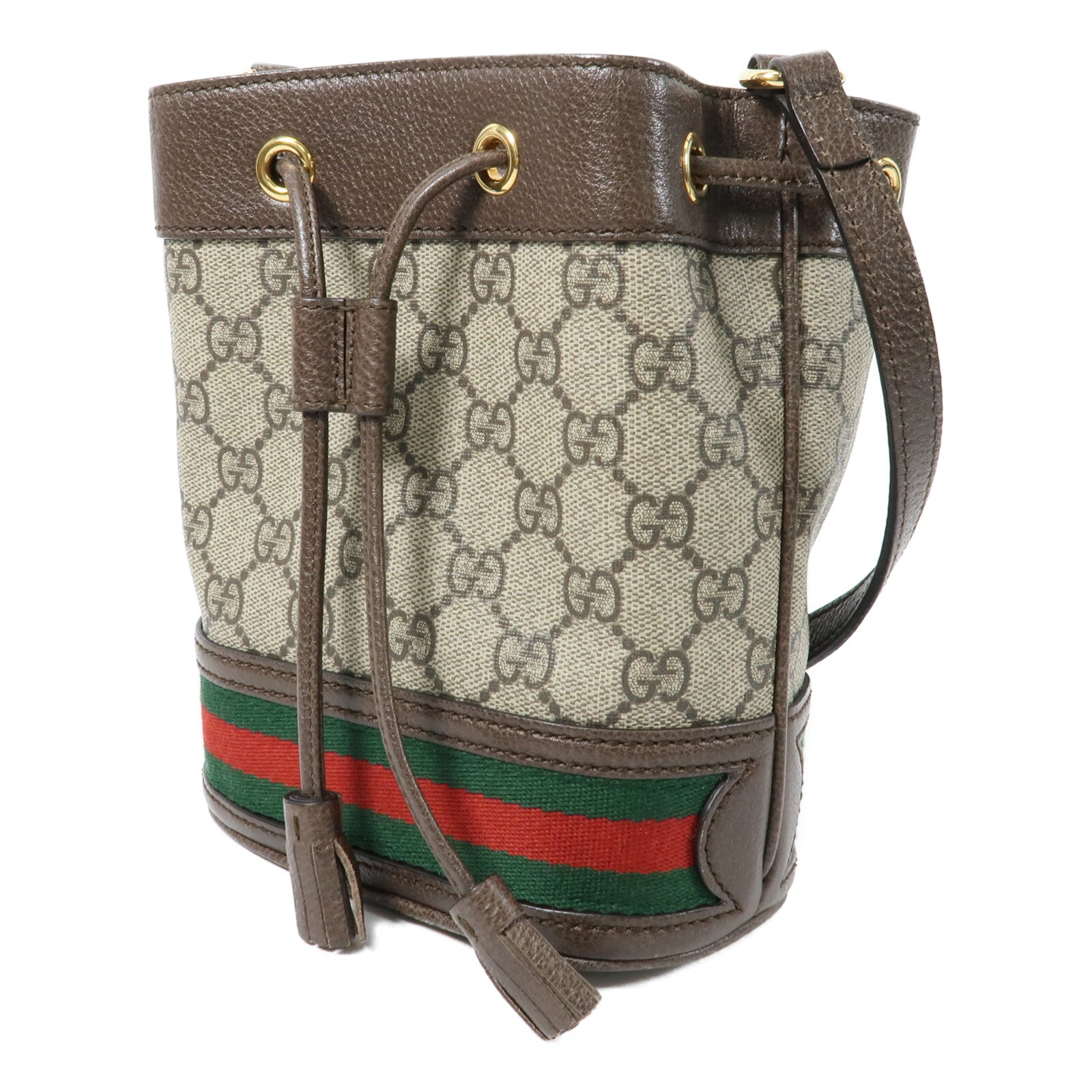 GUCCI 塗層帆布Ophidia Mini Bucket肩背袋