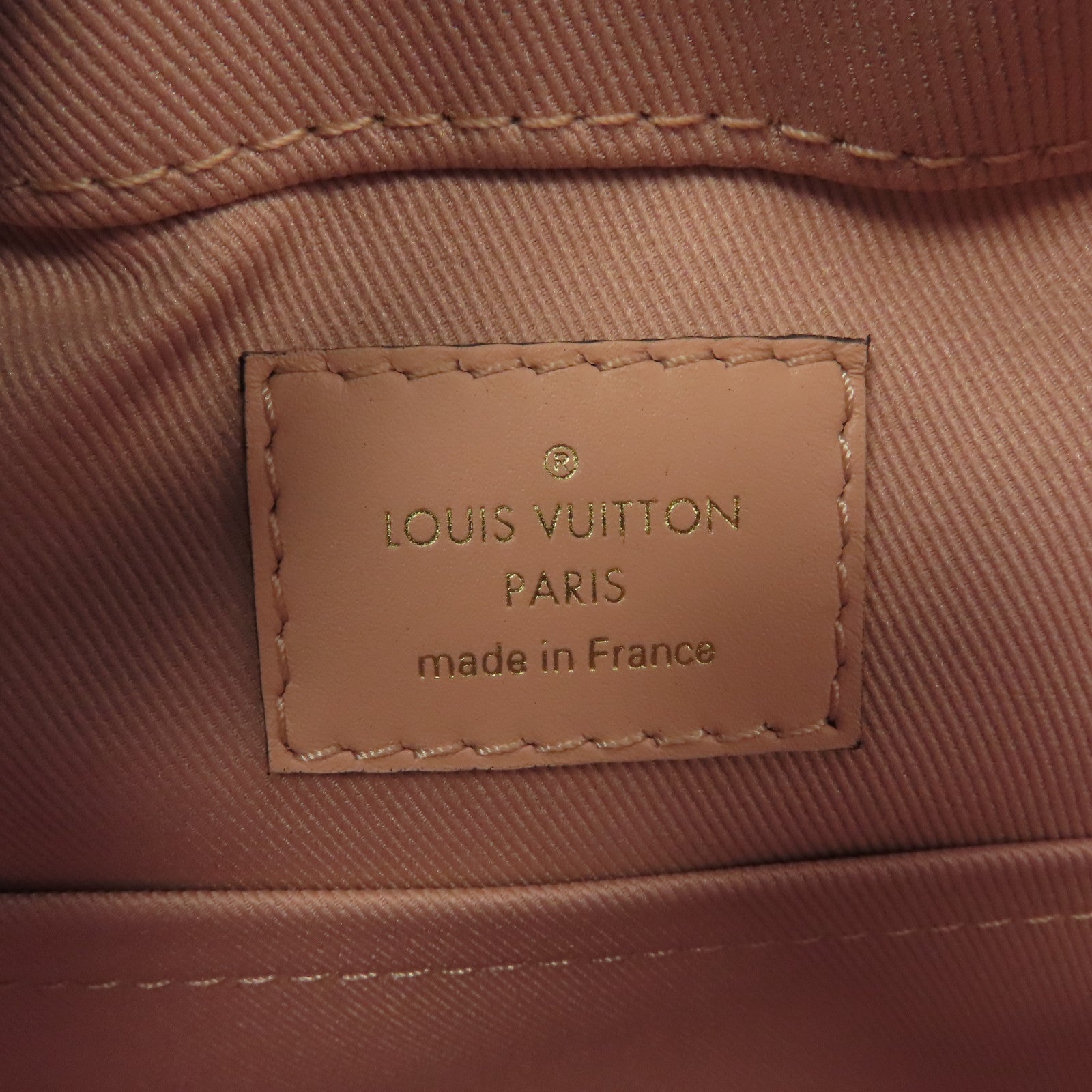 LOUIS VUITTON Monogram Saintonge金扣肩背袋啡色/粉紅色