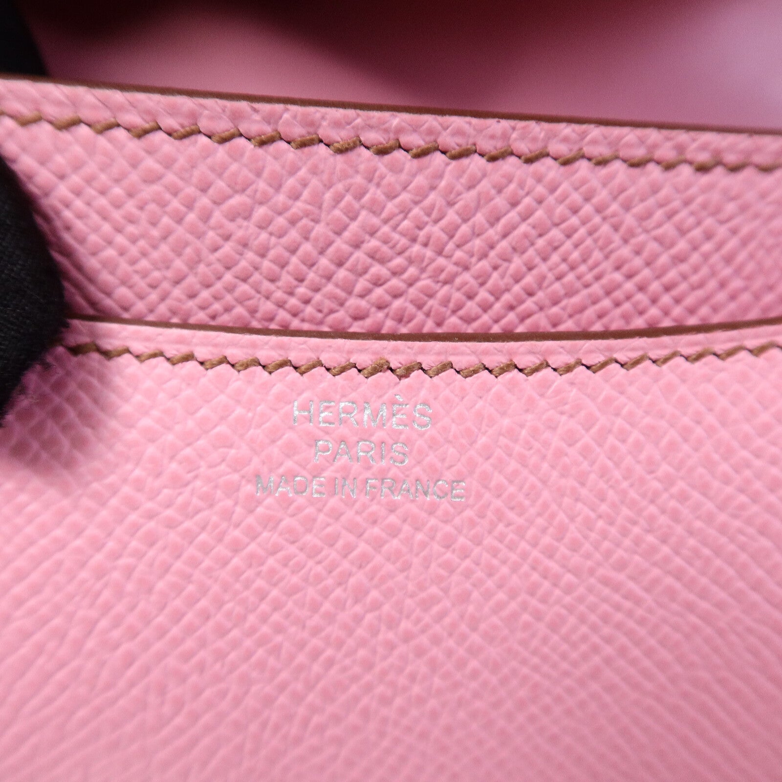 HERMES Epsom皮革Constance Mini肩背袋Bubblegum Pink
