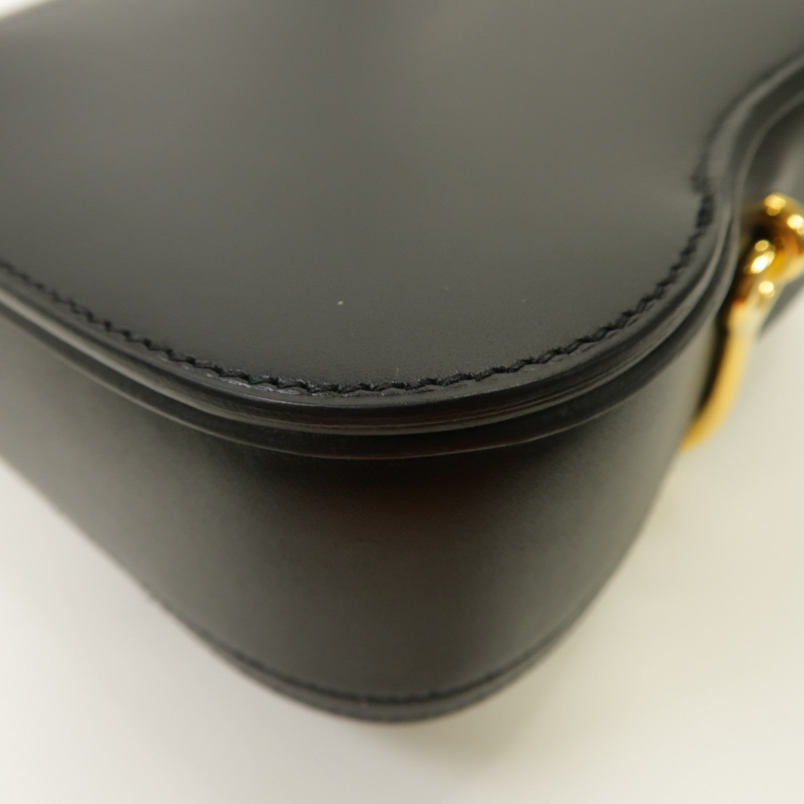 HERMES 【激減優惠】Tadelakt皮革Della Cavalleria Bag金扣肩背袋黑色