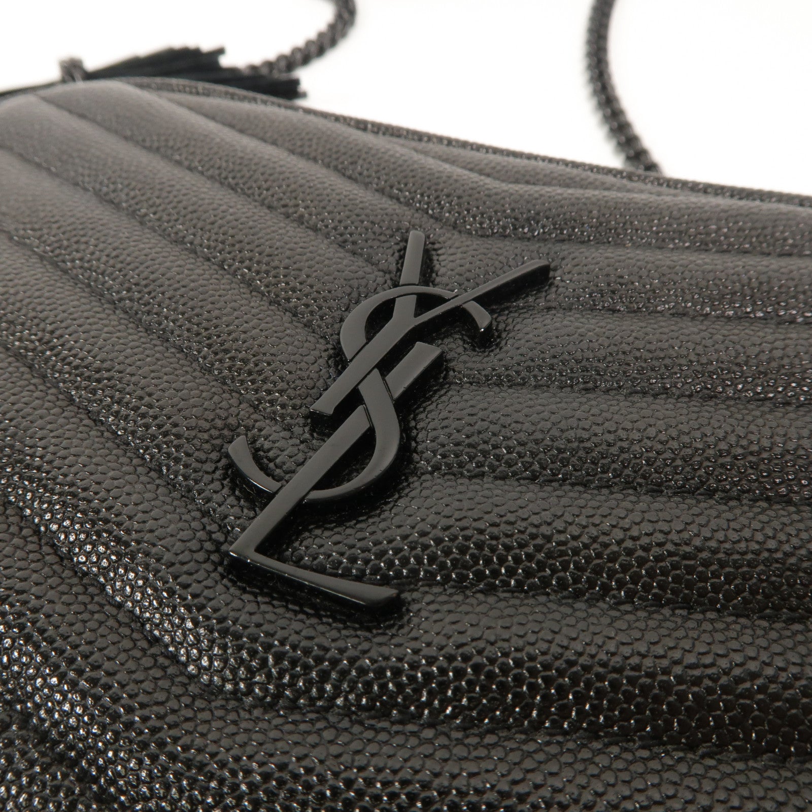 SAINT LAURENT 牛皮皮革Lou Mini鏈帶肩背袋