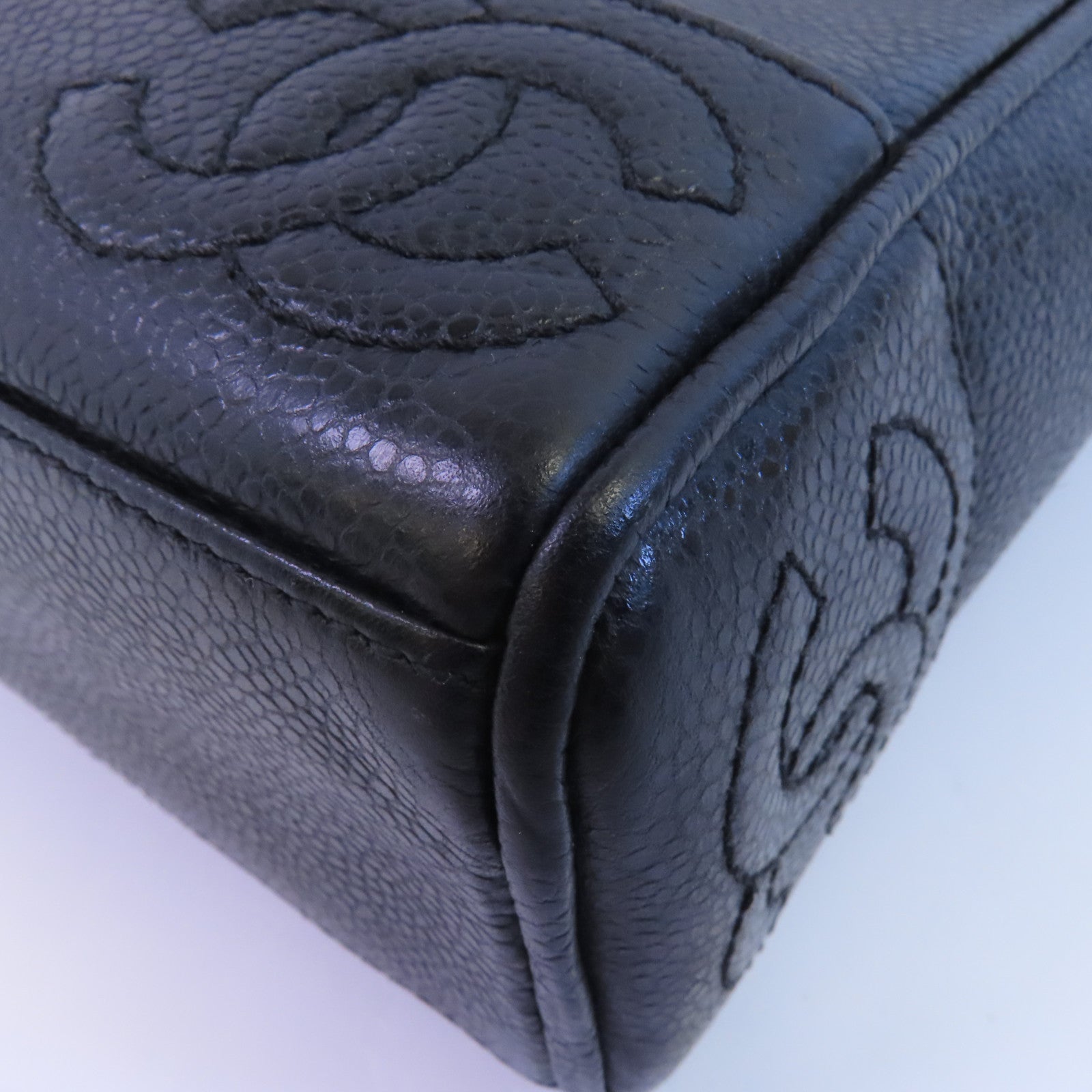 CHANEL 牛皮皮革Vintage Bag金扣鏈帶肩背袋