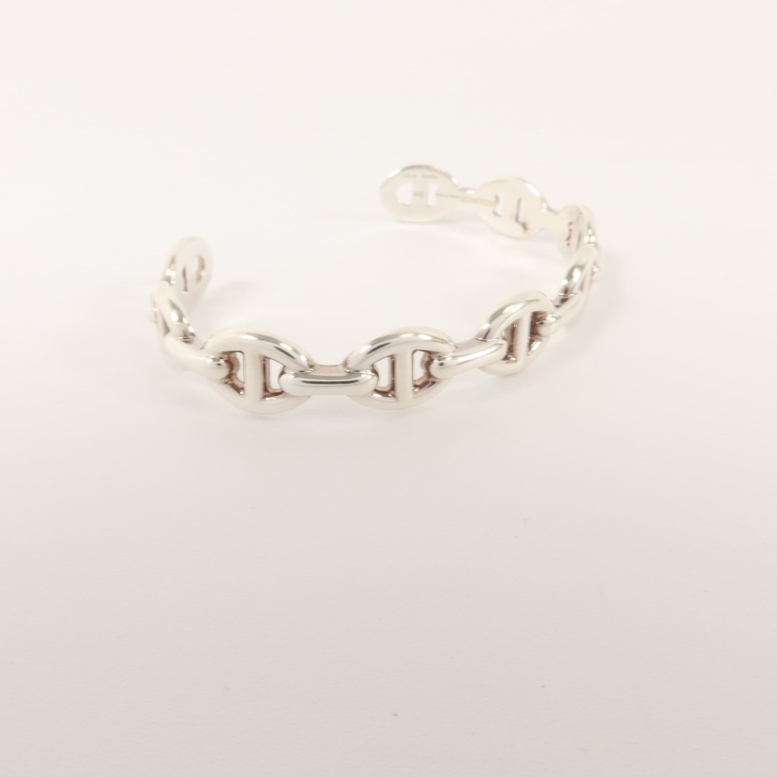 HERMES 925純銀Chaine d'ancre Enchainee Bangle手鐲